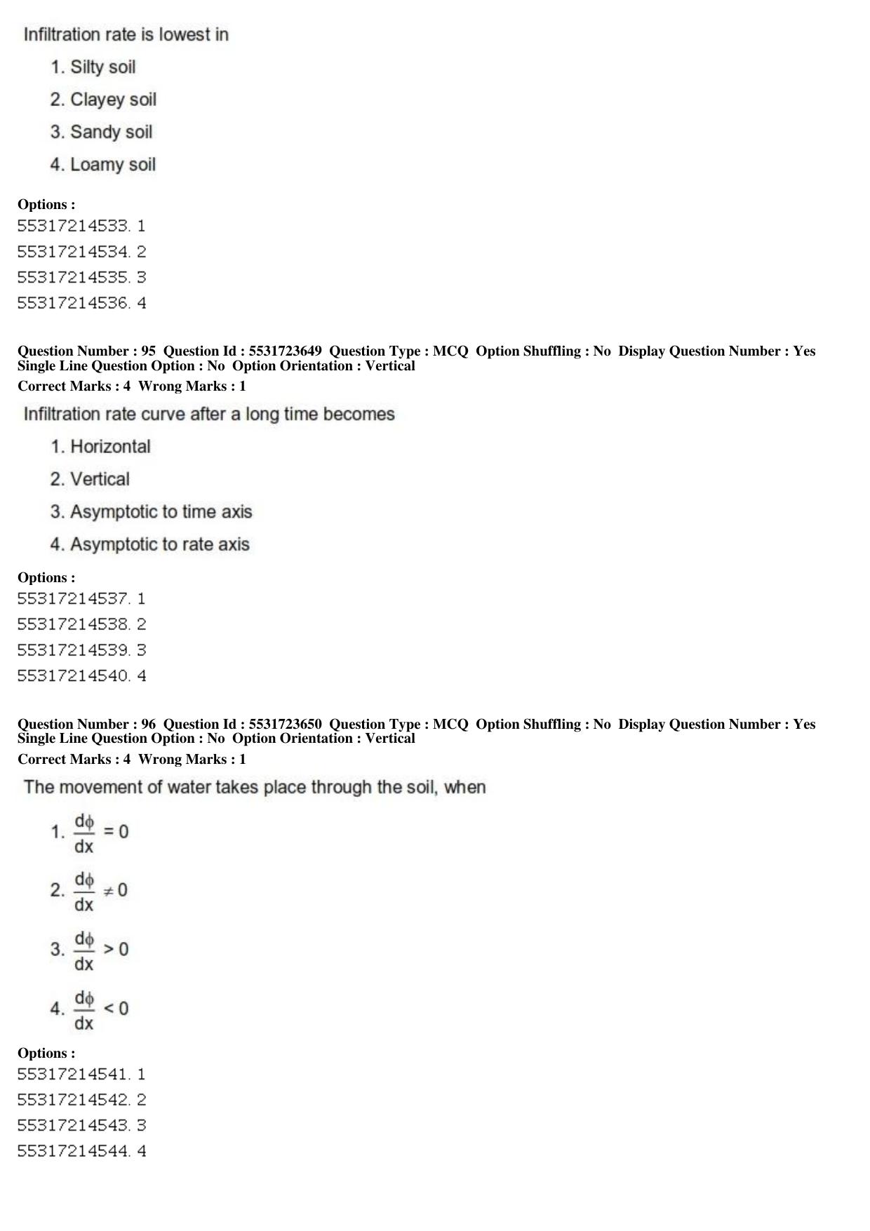 ICAR AIEEA PG 2019 WATER SCIENCE AND TECHNOLOGY Question Paper - Page 34