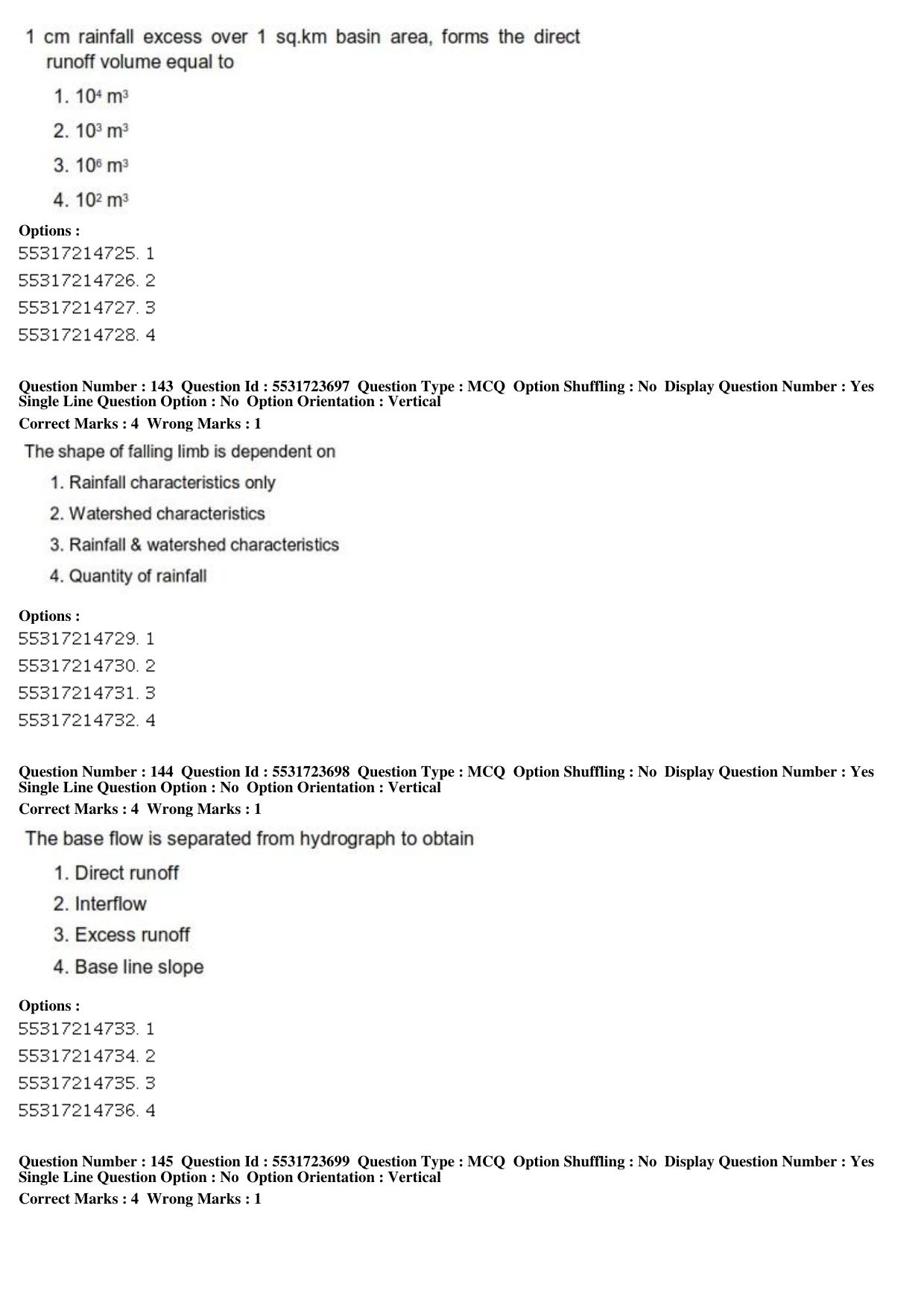 ICAR AIEEA PG 2019 WATER SCIENCE AND TECHNOLOGY Question Paper - Page 50