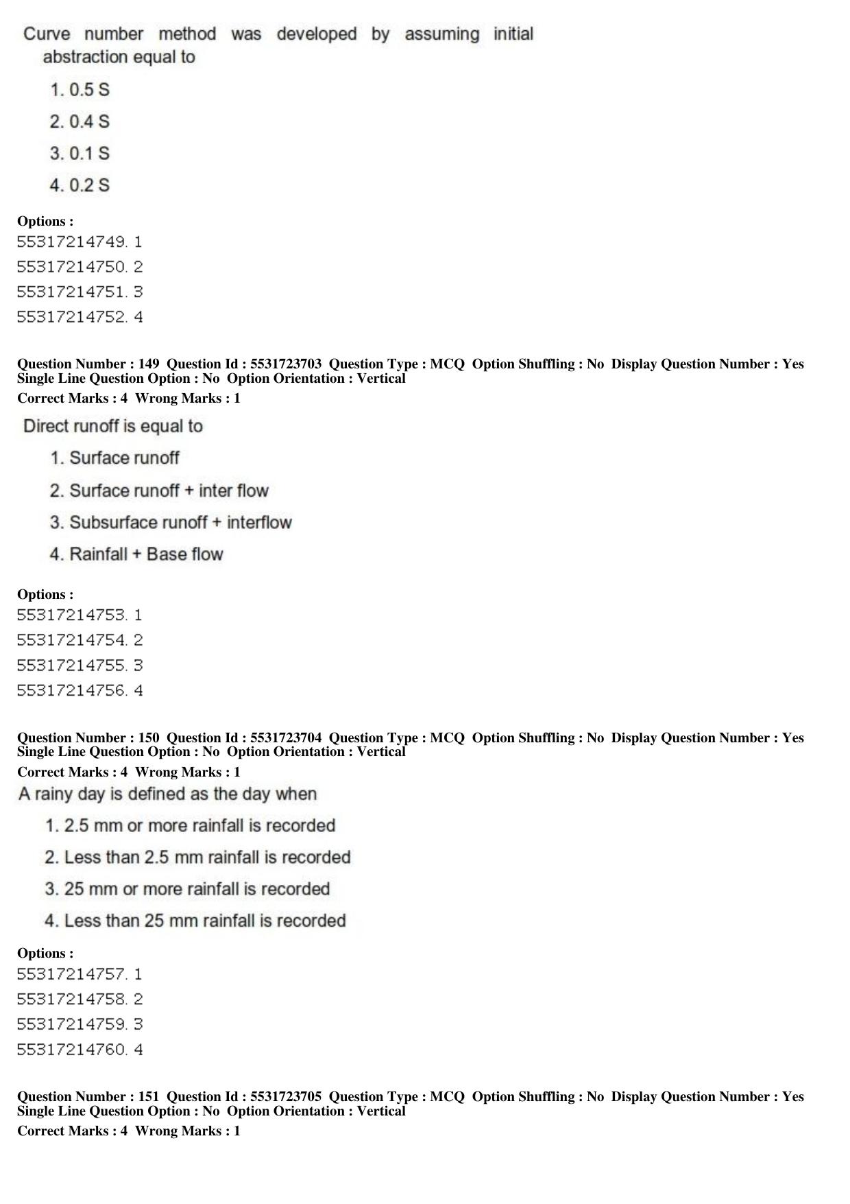ICAR AIEEA PG 2019 WATER SCIENCE AND TECHNOLOGY Question Paper - Page 52