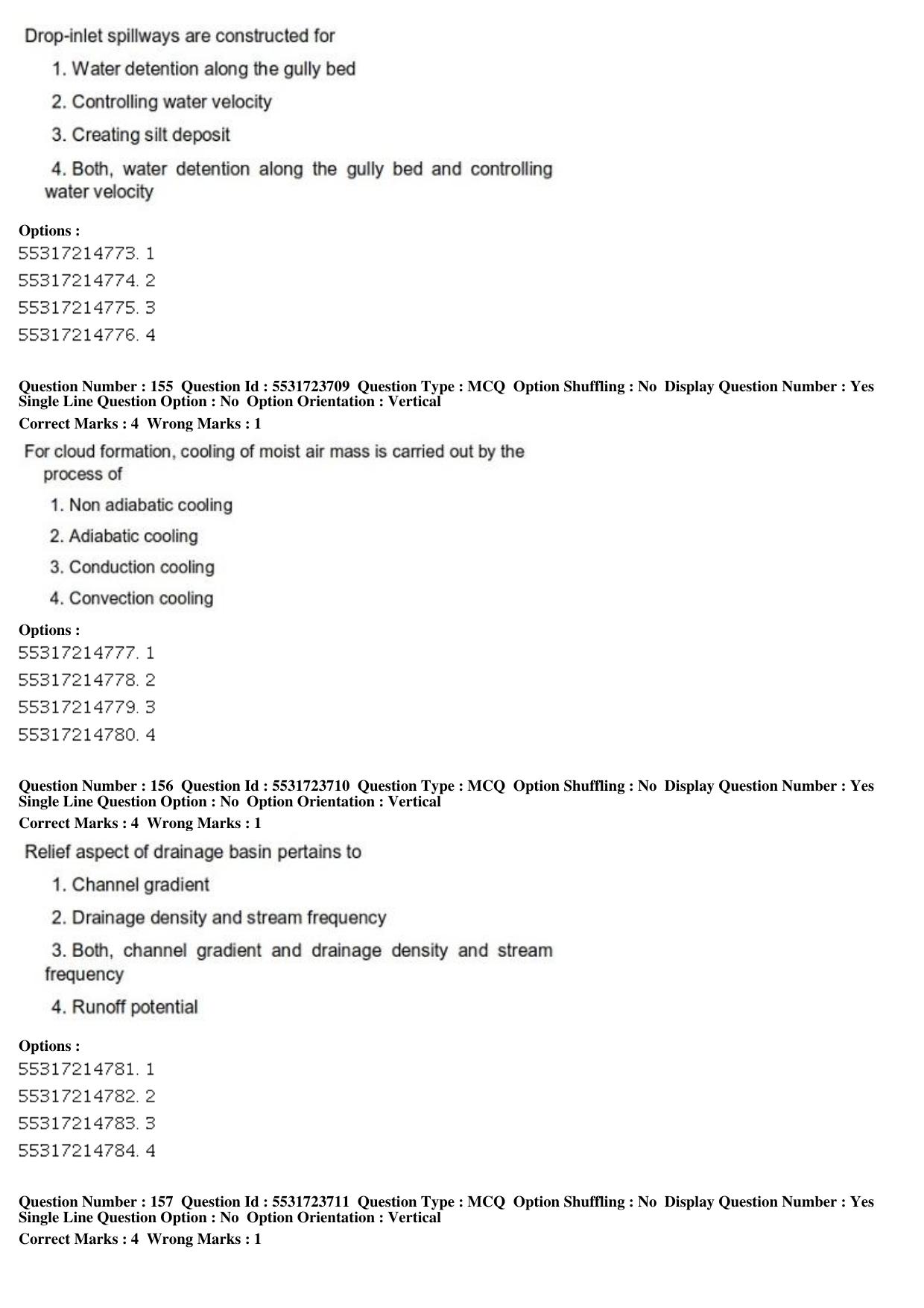 ICAR AIEEA PG 2019 WATER SCIENCE AND TECHNOLOGY Question Paper - Page 54