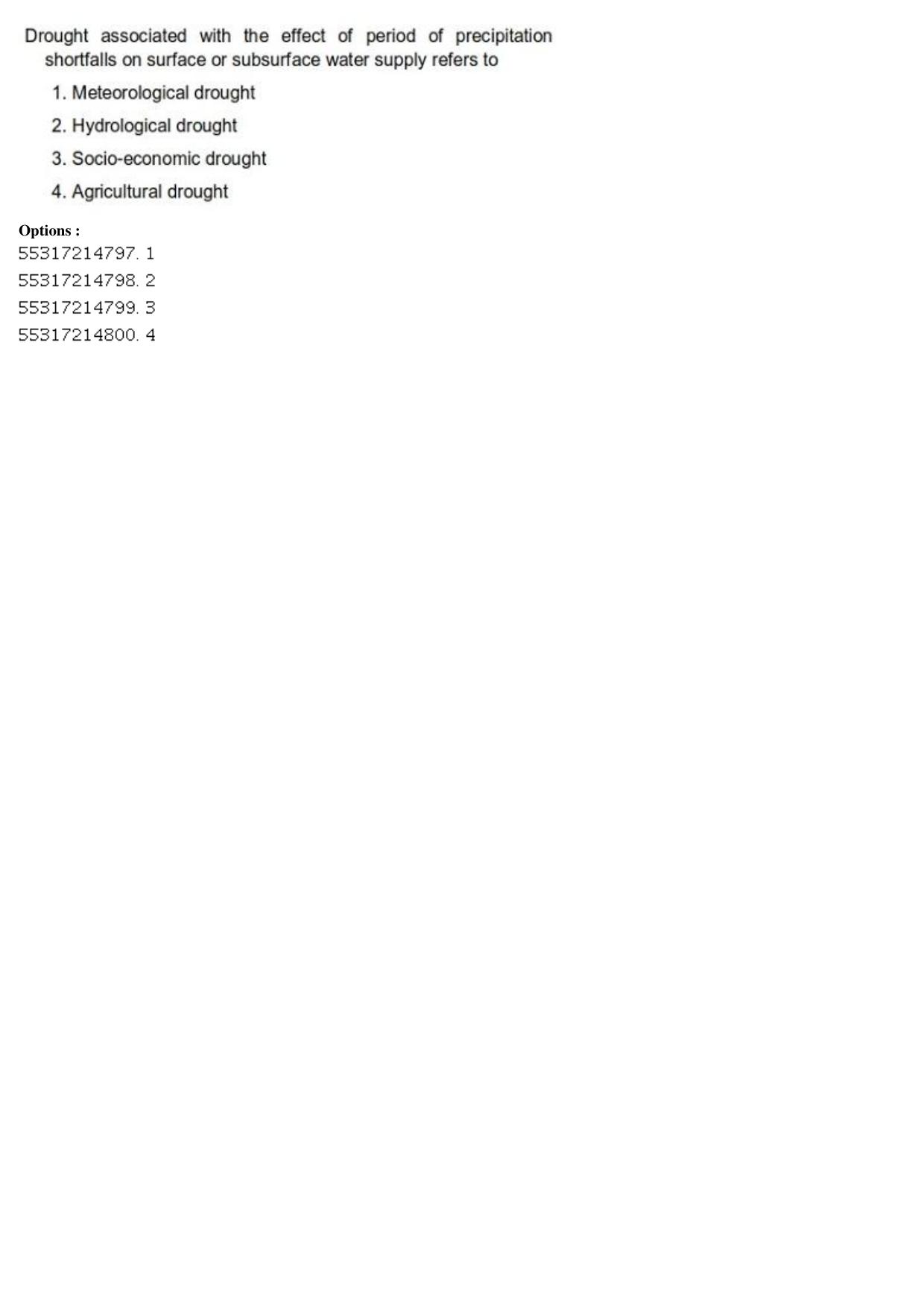 ICAR AIEEA PG 2019 WATER SCIENCE AND TECHNOLOGY Question Paper - Page 56