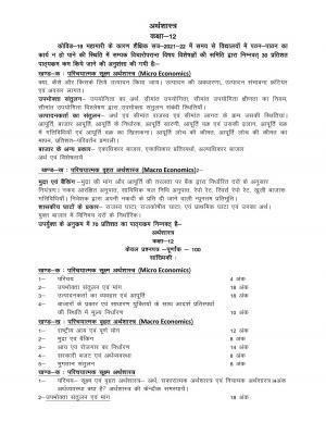 UP Board Class 12 Syllabus Economics
