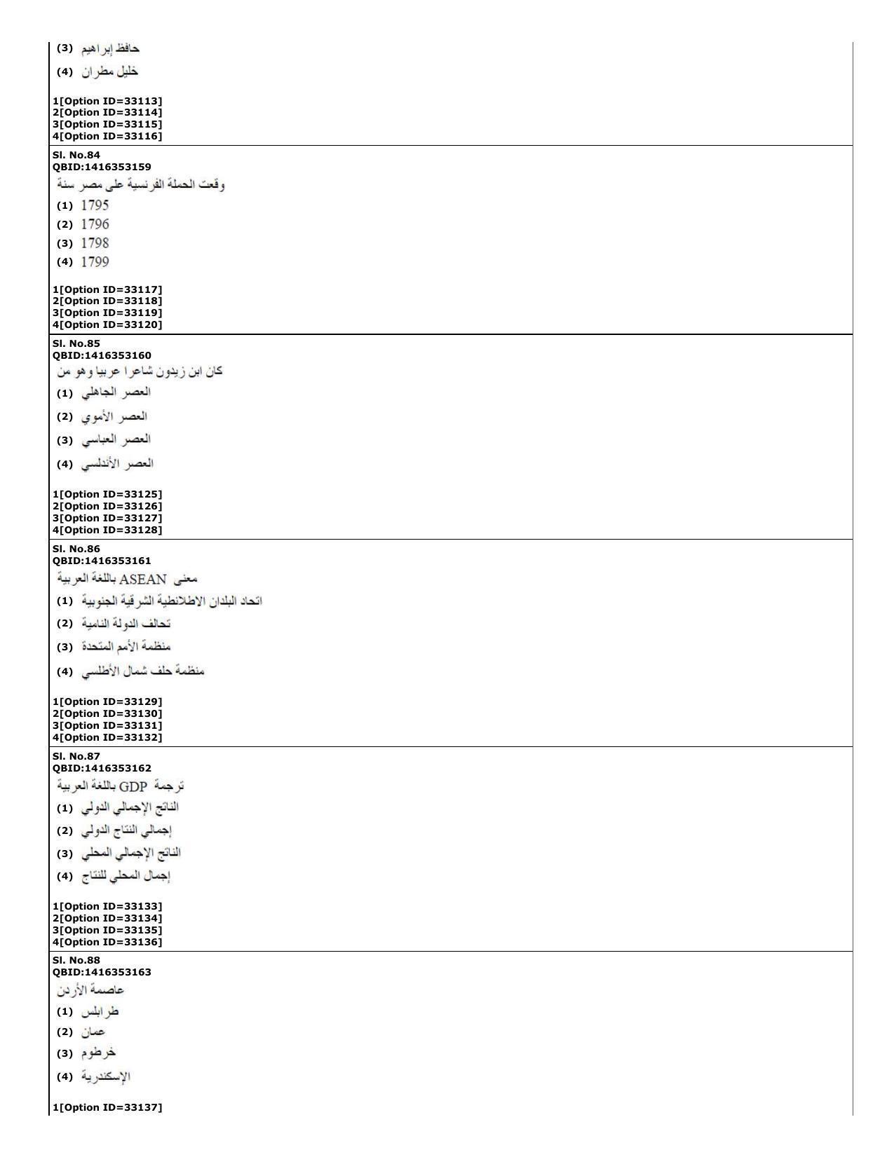 CUET (PG) 2022: PGQP-60 Arabic (10-09-2022) Question Paper - Page 22