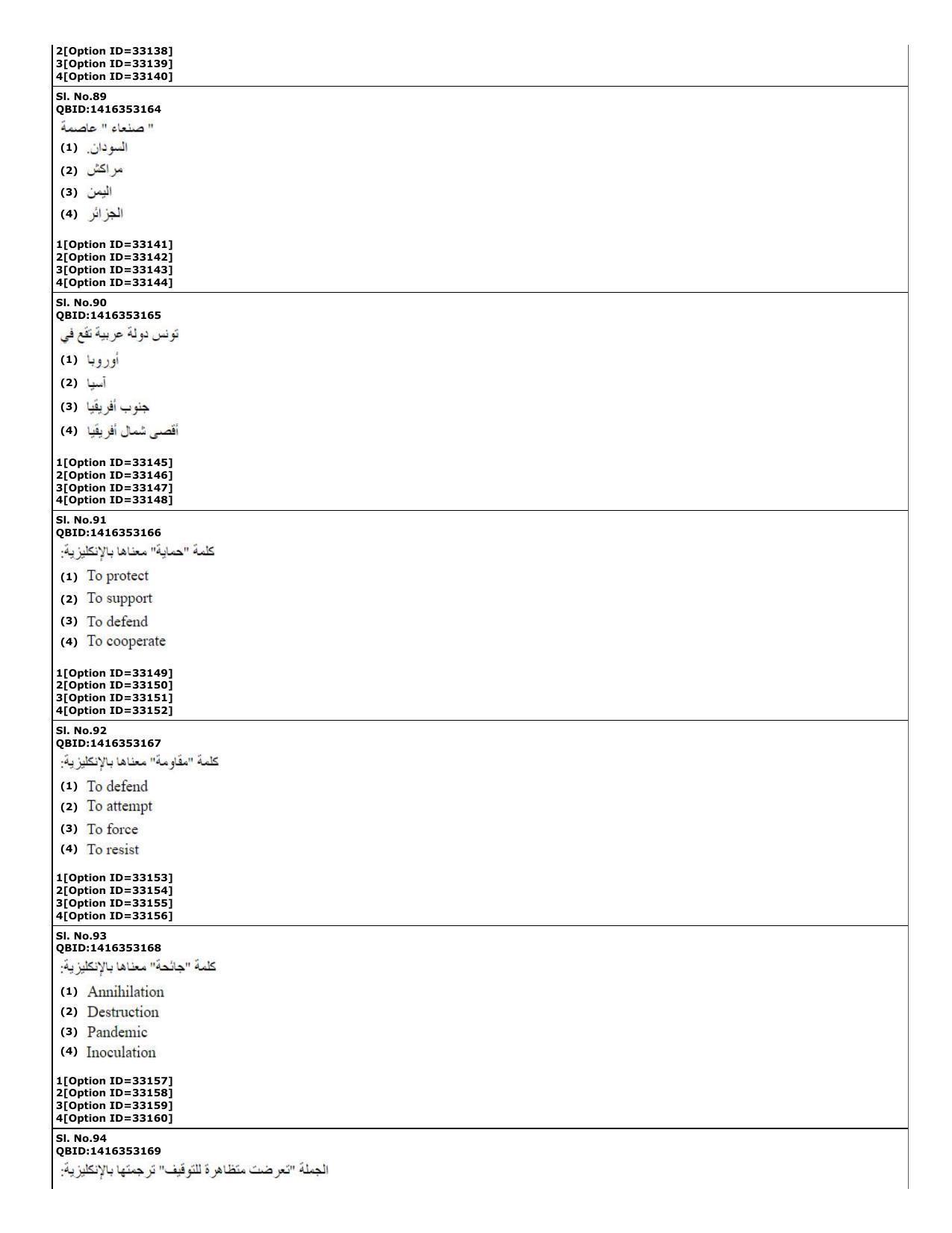 CUET (PG) 2022: PGQP-60 Arabic (10-09-2022) Question Paper - Page 23