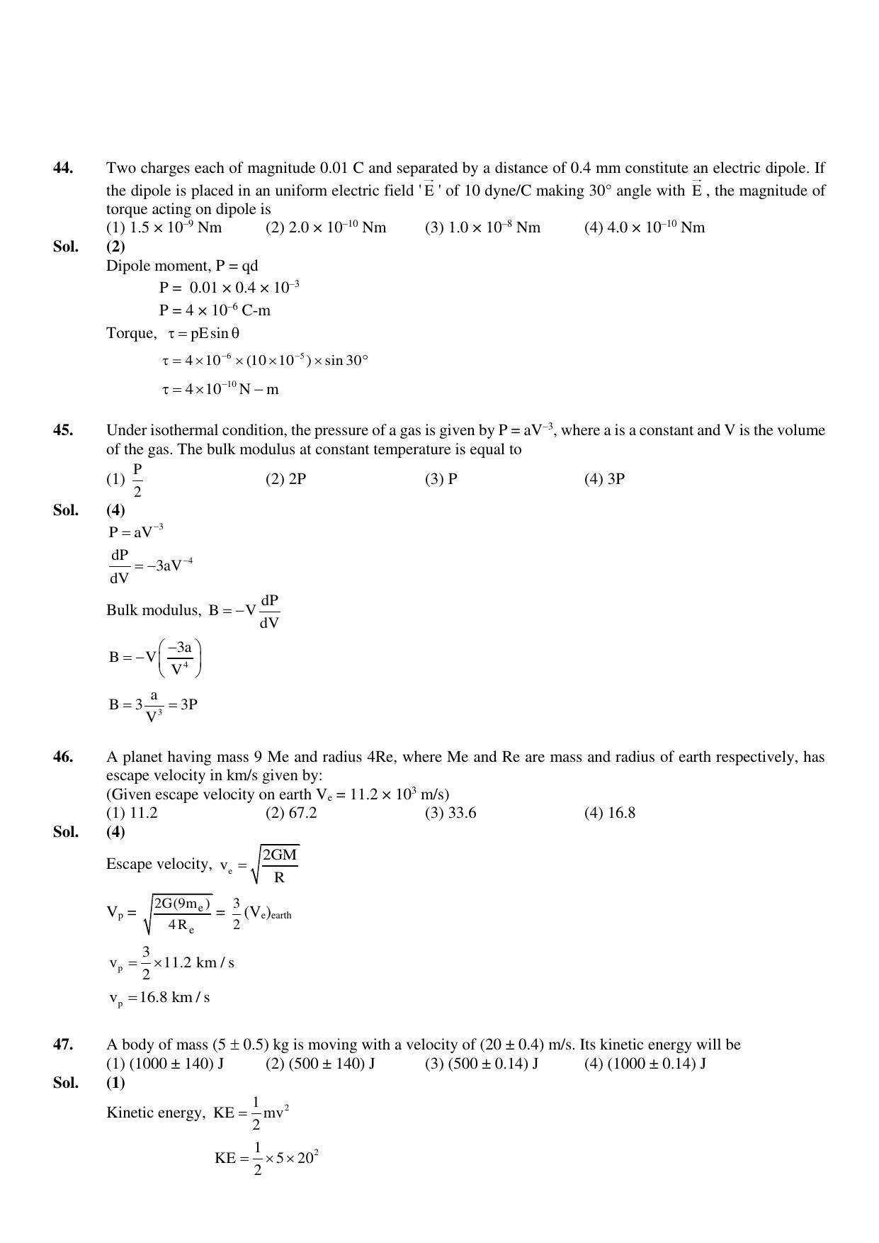 JEE Mains 2023: 13th April 2023 Shift-1 (Morning) Question Paper With Solution (April, Session-2) - Page 21