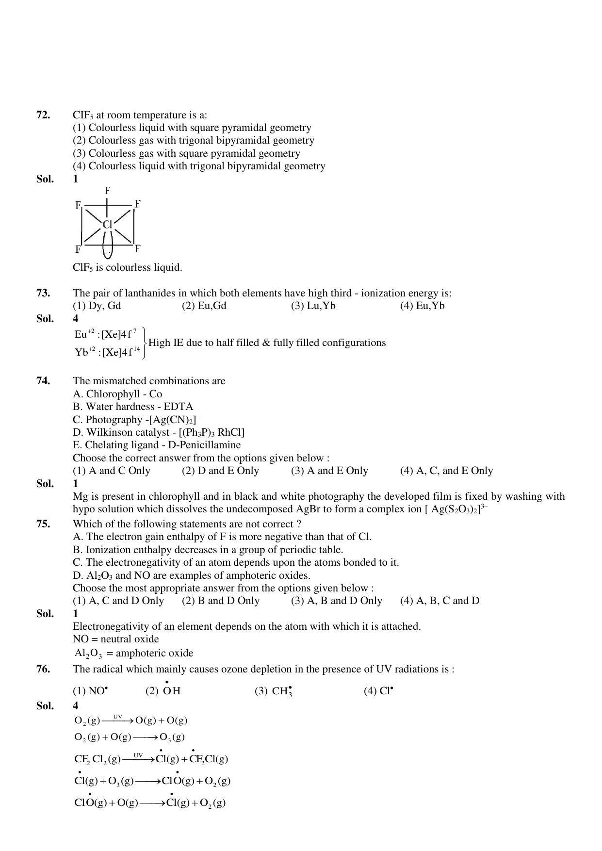 JEE Mains 2023: 13th April 2023 Shift-1 (Morning) Question Paper With Solution (April, Session-2) - Page 34