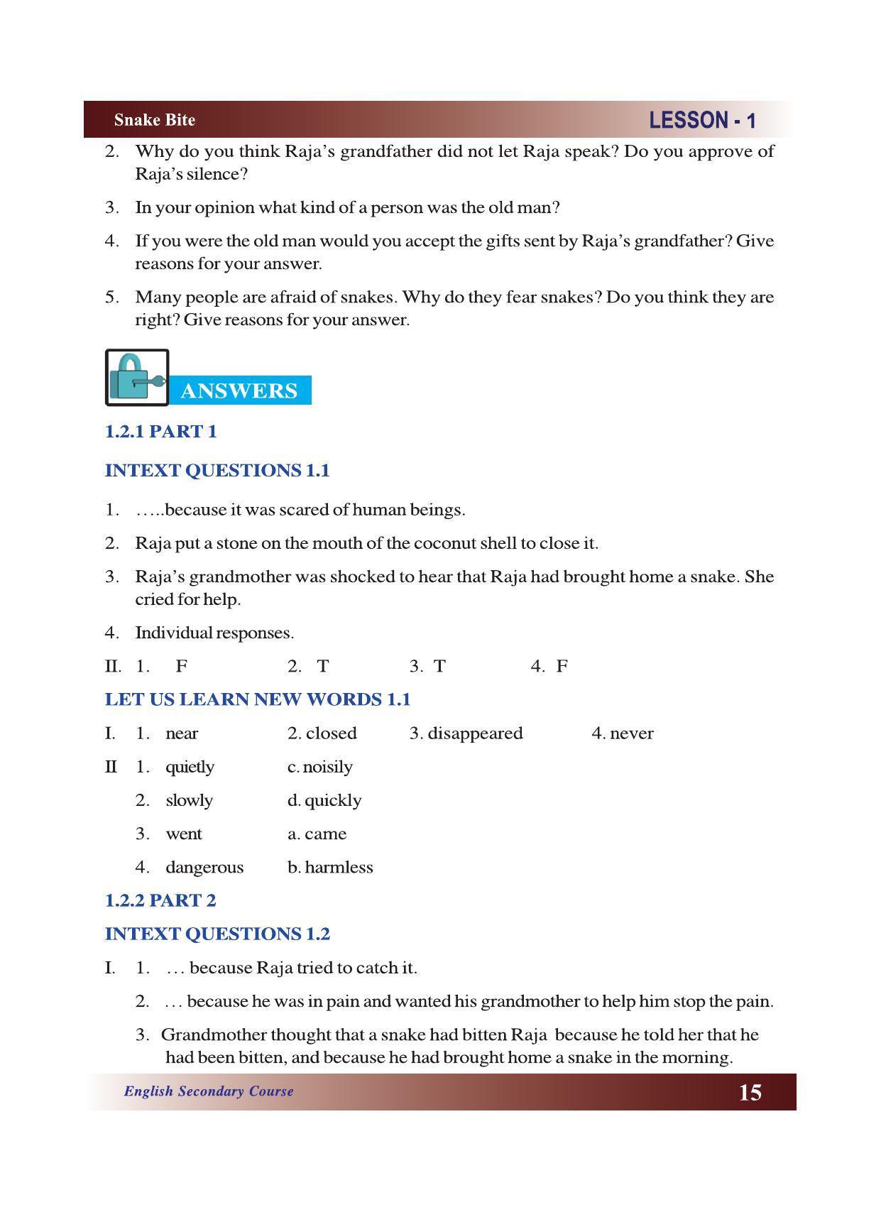CGSOS Class 10 English eBook (English Medium) - Page 21