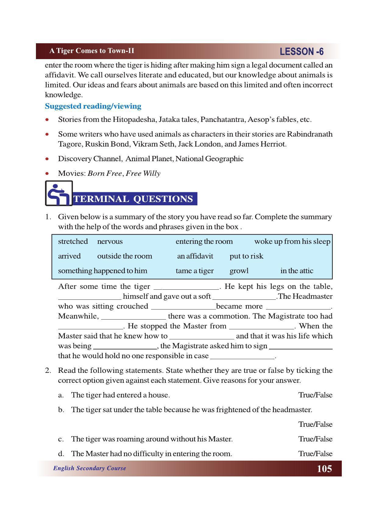 CGSOS Class 10 English eBook (English Medium) - Page 111