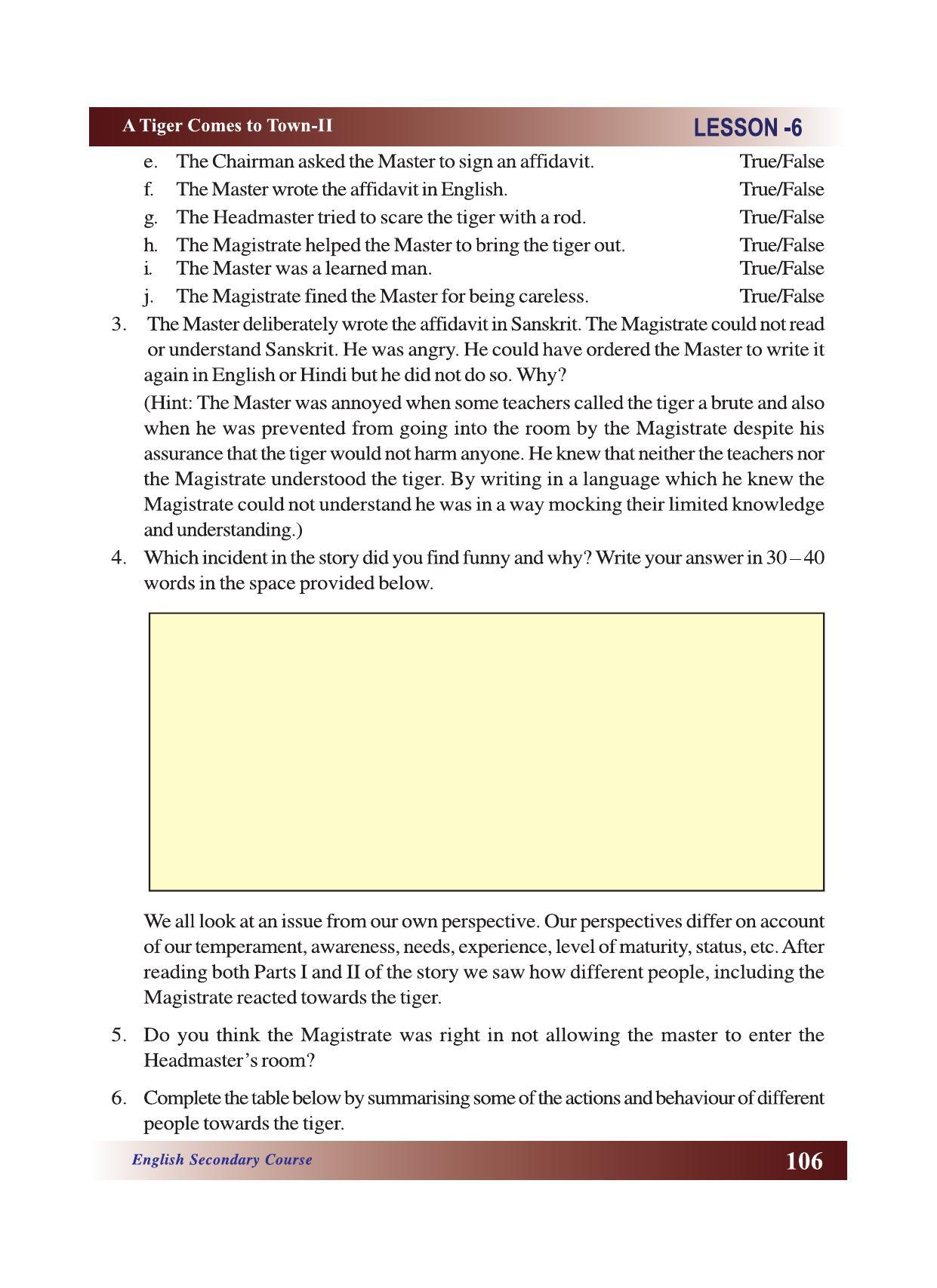 CGSOS Class 10 English eBook (English Medium) - Page 112