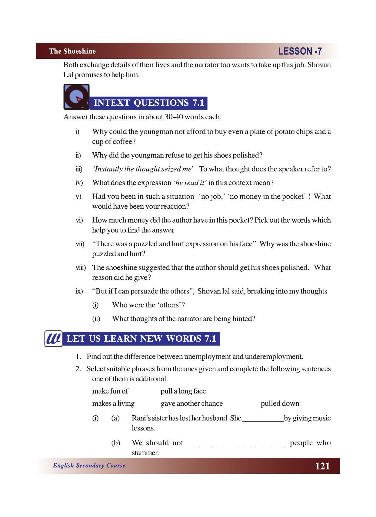 CGSOS Class 10 English eBook (English Medium) - Page 127
