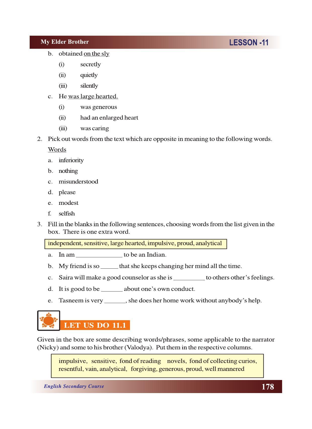 CGSOS Class 10 English eBook (English Medium) - Page 184