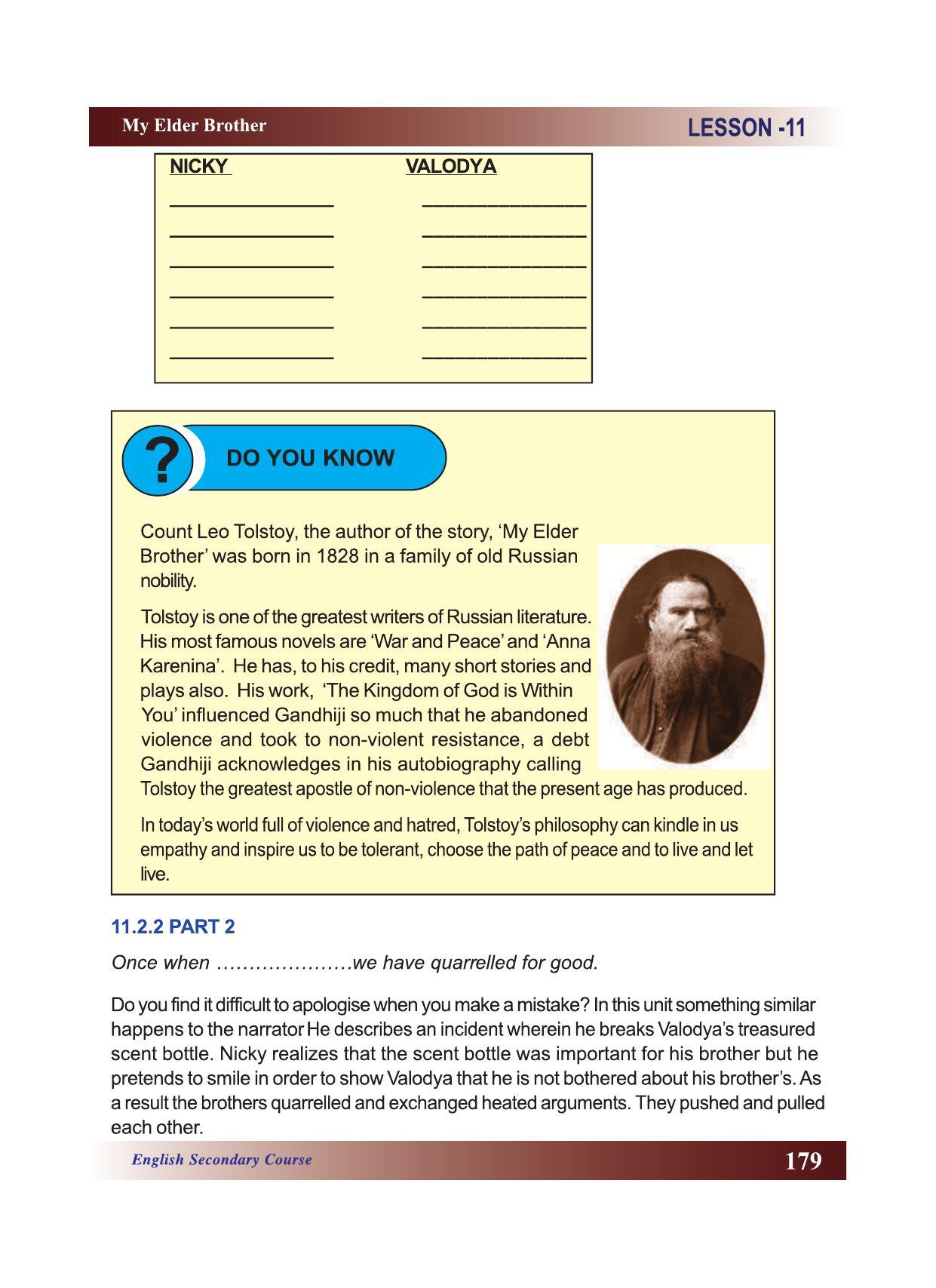 CGSOS Class 10 English eBook (English Medium) - Page 185