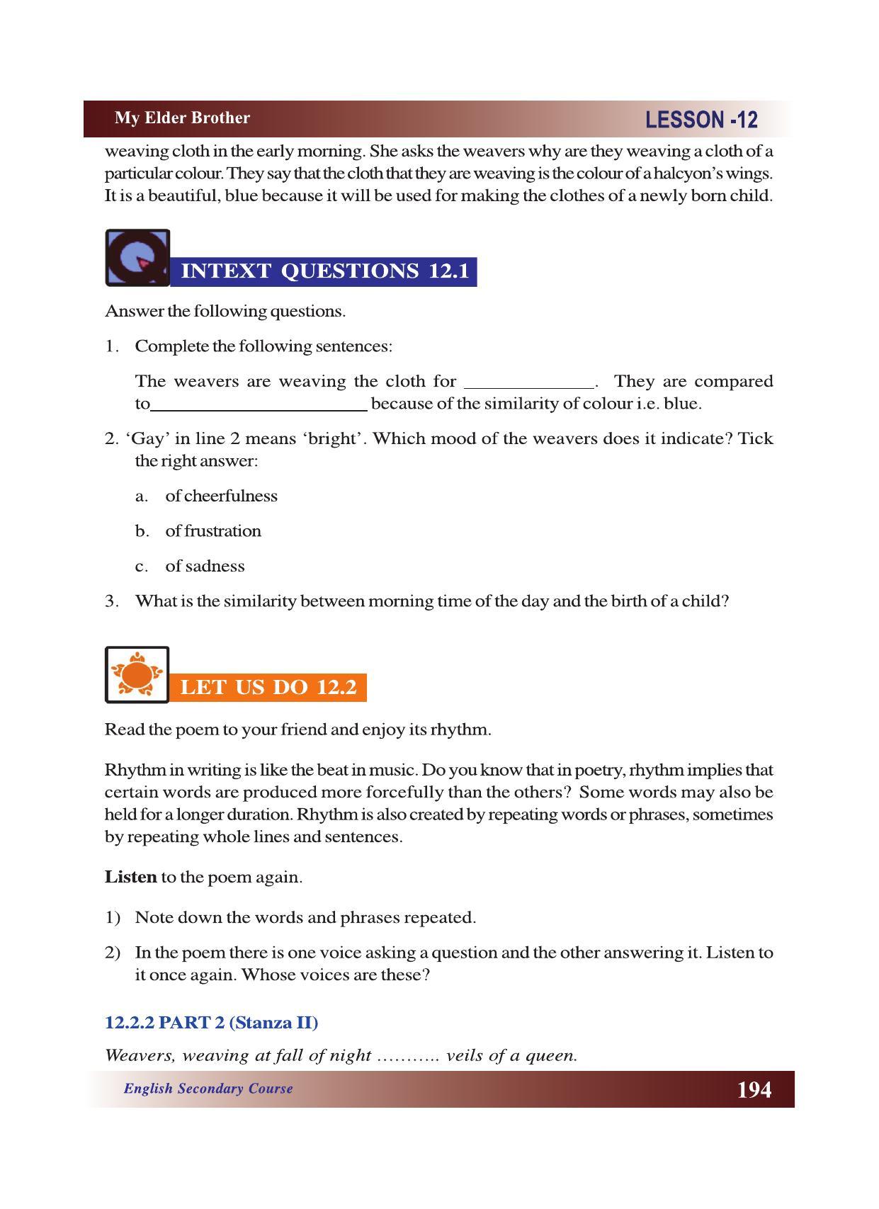 CGSOS Class 10 English eBook (English Medium) - Page 200