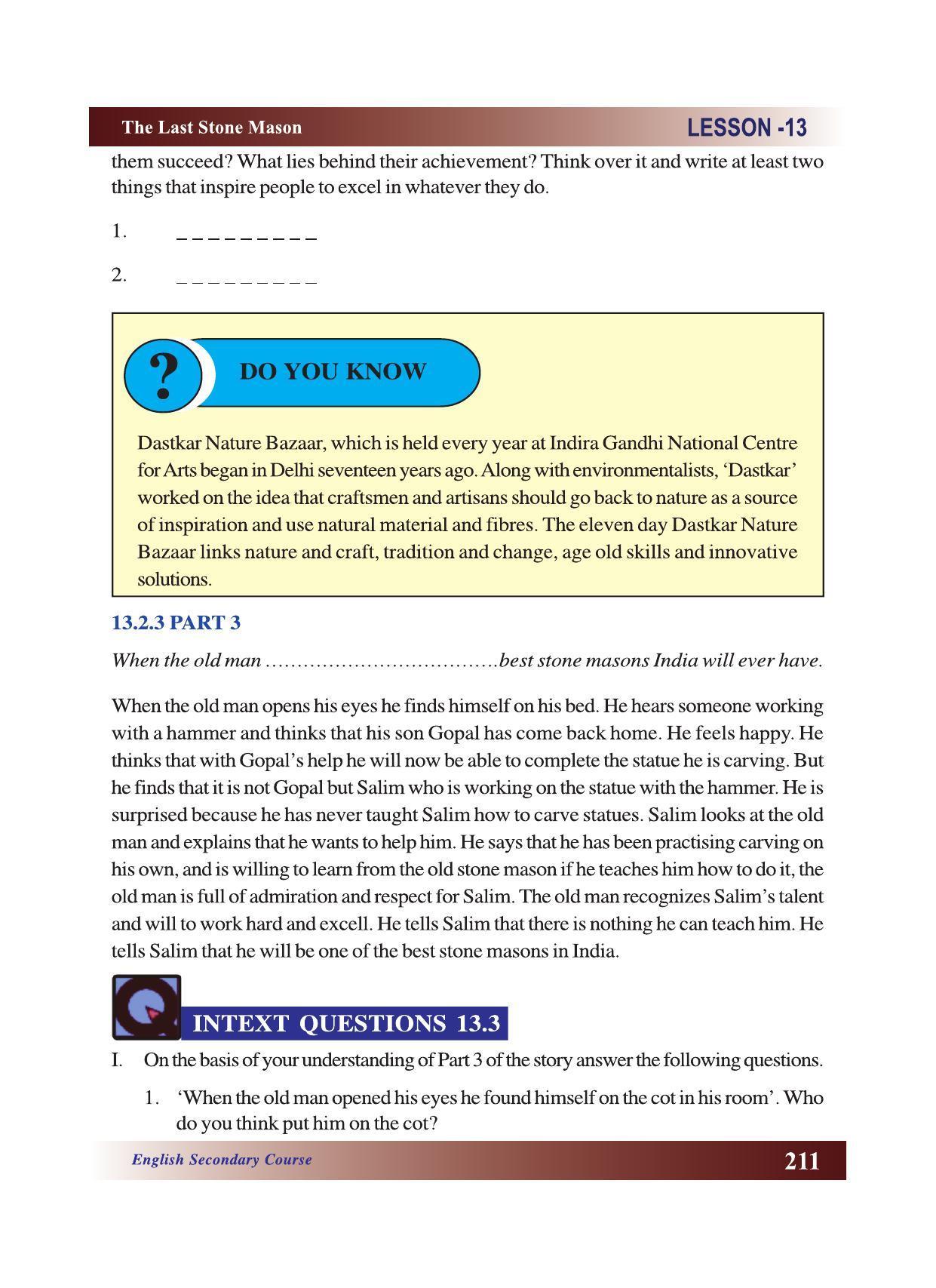 CGSOS Class 10 English eBook (English Medium) - Page 217