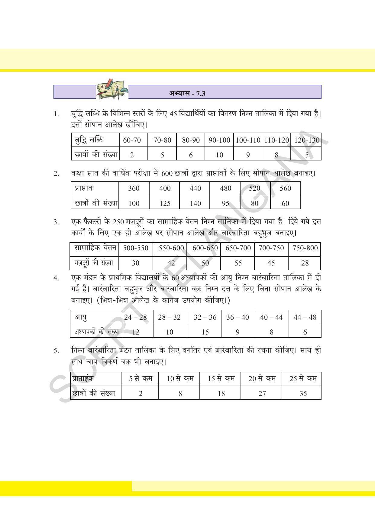 TS SCERT Class 8 Maths  (Hindi Medium) Text Book - Page 99