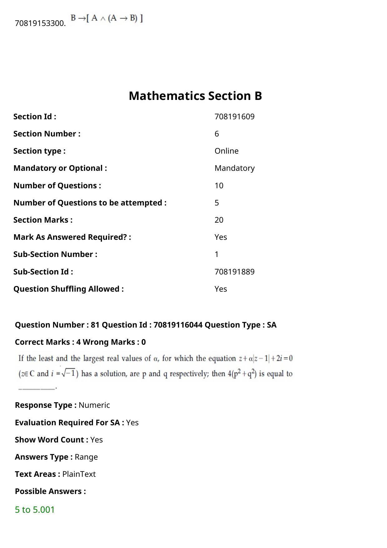 JEE Mains 2021: BTech Punjabi (Shift 1) 24-02-2021 Question Paper - Page 94