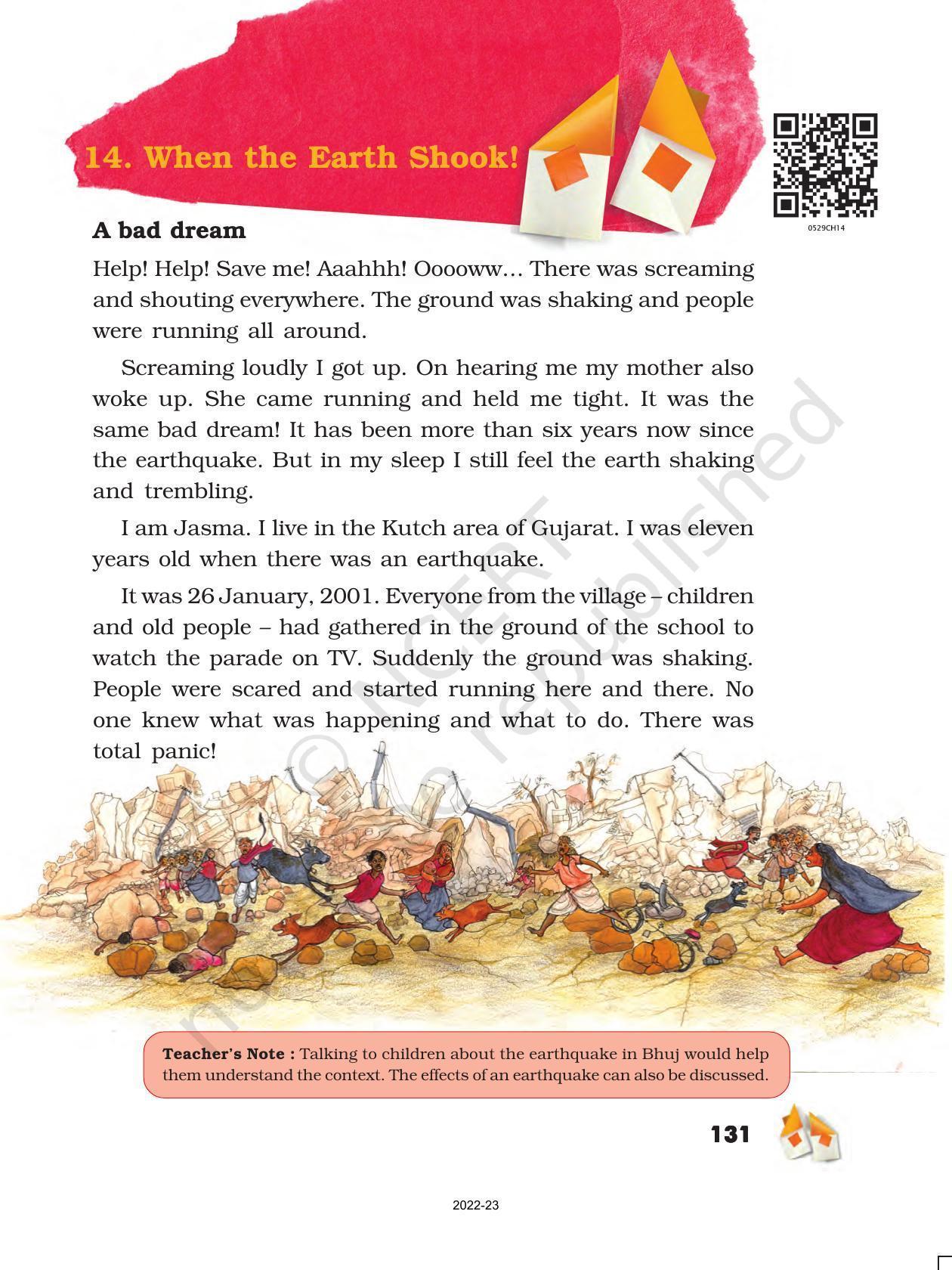 NCERT Book for Class 5 EVS Chapter 14 When the Earth Shook! - Page 1
