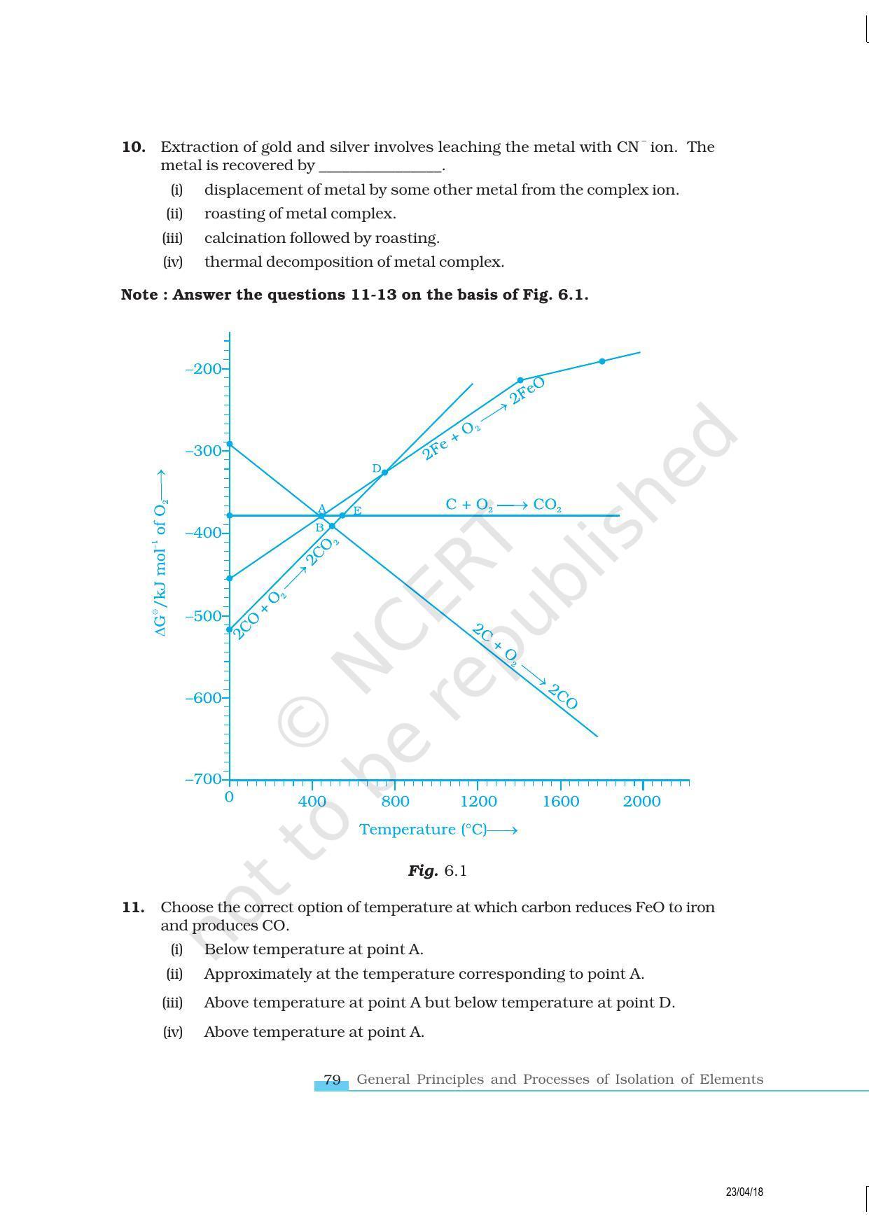 NCERT Exemplar Book for Class 12 Chemistry: Chapter 6 General Principles and Processes of Isolation of Elements - Page 3
