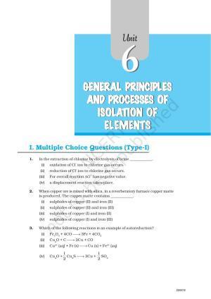 NCERT Exemplar Book for Class 12 Chemistry: Chapter 6 General Principles and Processes of Isolation of Elements