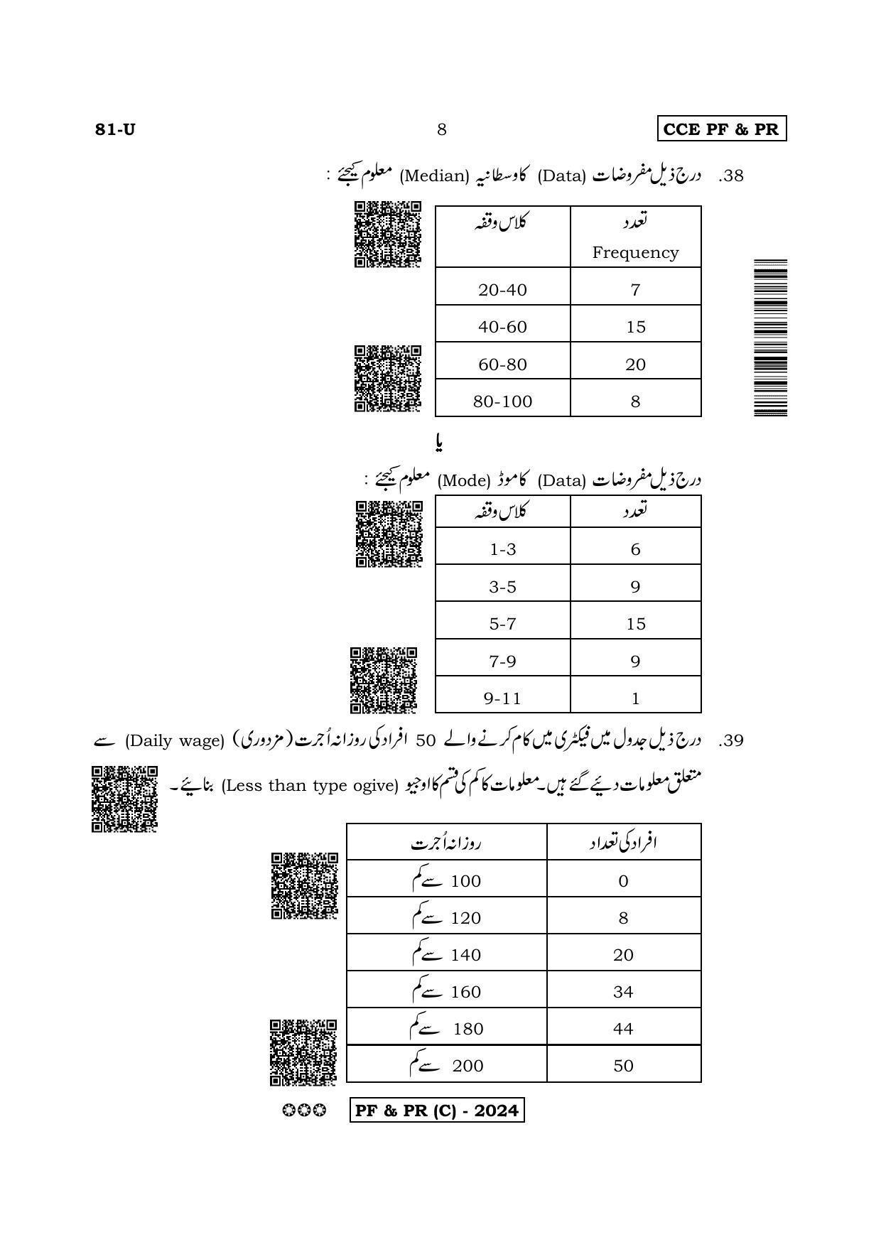 Karnataka SSLC Mathematics Urdu Medium-C Question Paper 2020 - Page 8