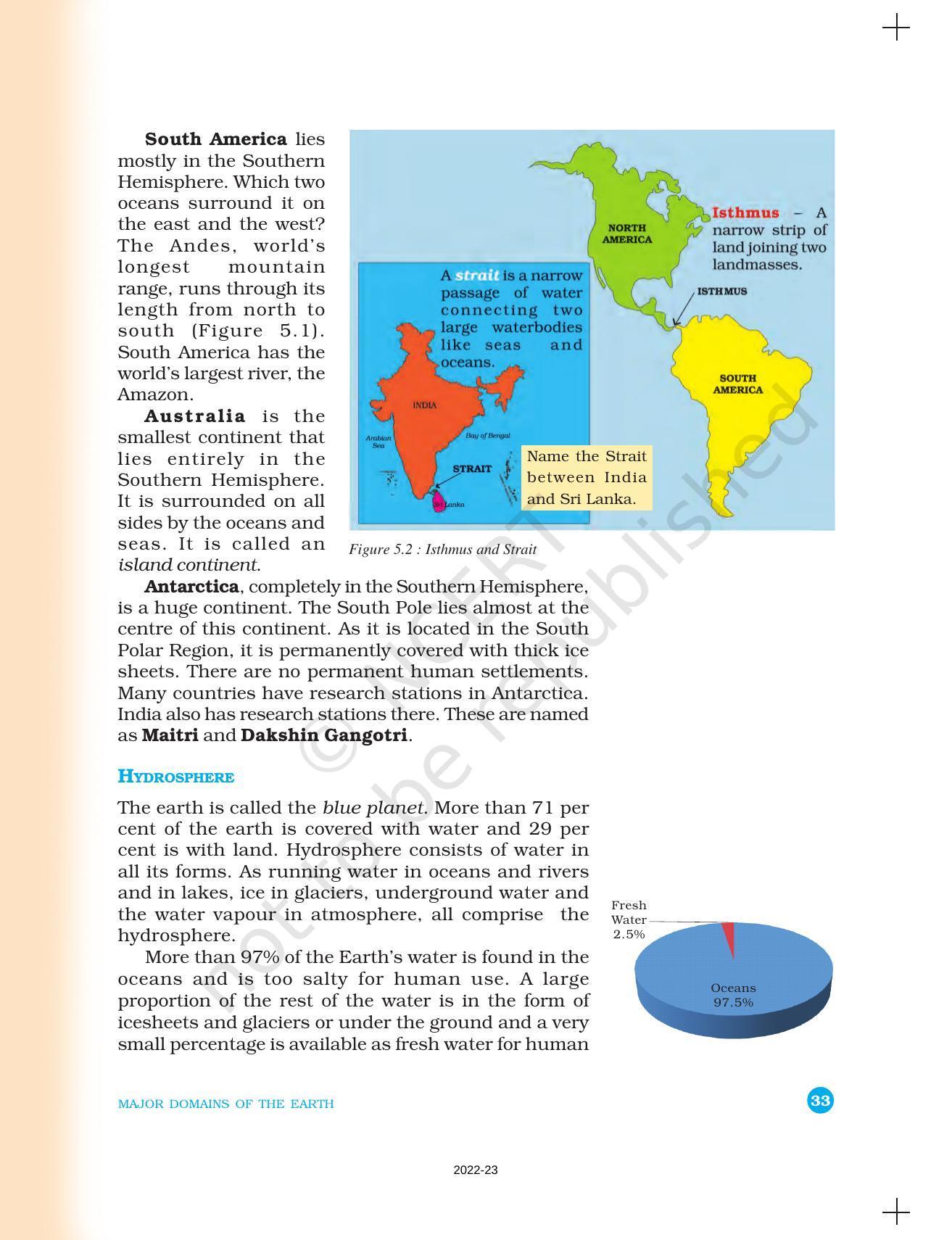 NCERT Book for Class 6 Social Science(Geography) : Chapter 5-Major Domains of the Earth - Page 4