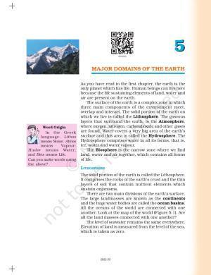 NCERT Book for Class 6 Social Science(Geography) : Chapter 5-Major Domains of the Earth