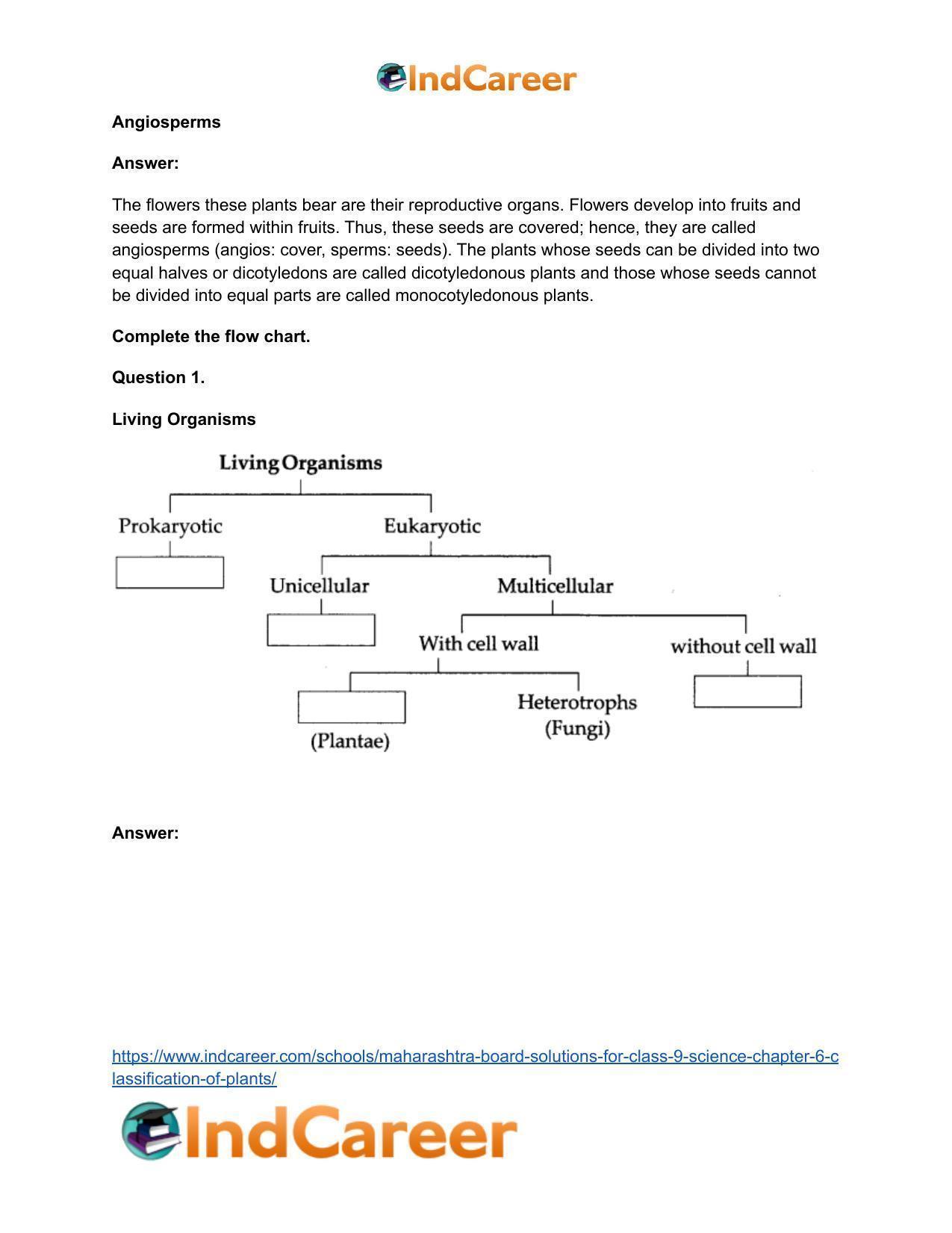 Maharashtra Board Solutions for Class 9- Science: Chapter 6- Classification of Plants - Page 26