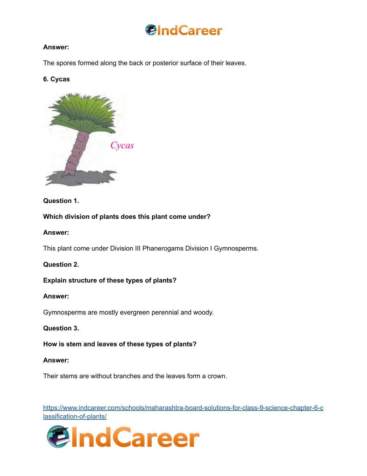 Maharashtra Board Solutions for Class 9- Science: Chapter 6- Classification of Plants - Page 39