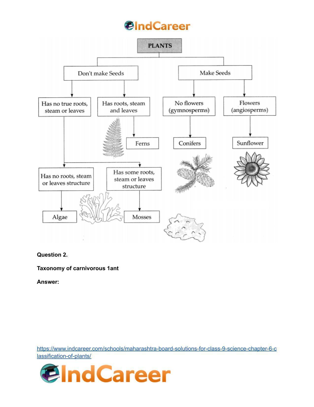 Maharashtra Board Solutions for Class 9- Science: Chapter 6- Classification of Plants - Page 46