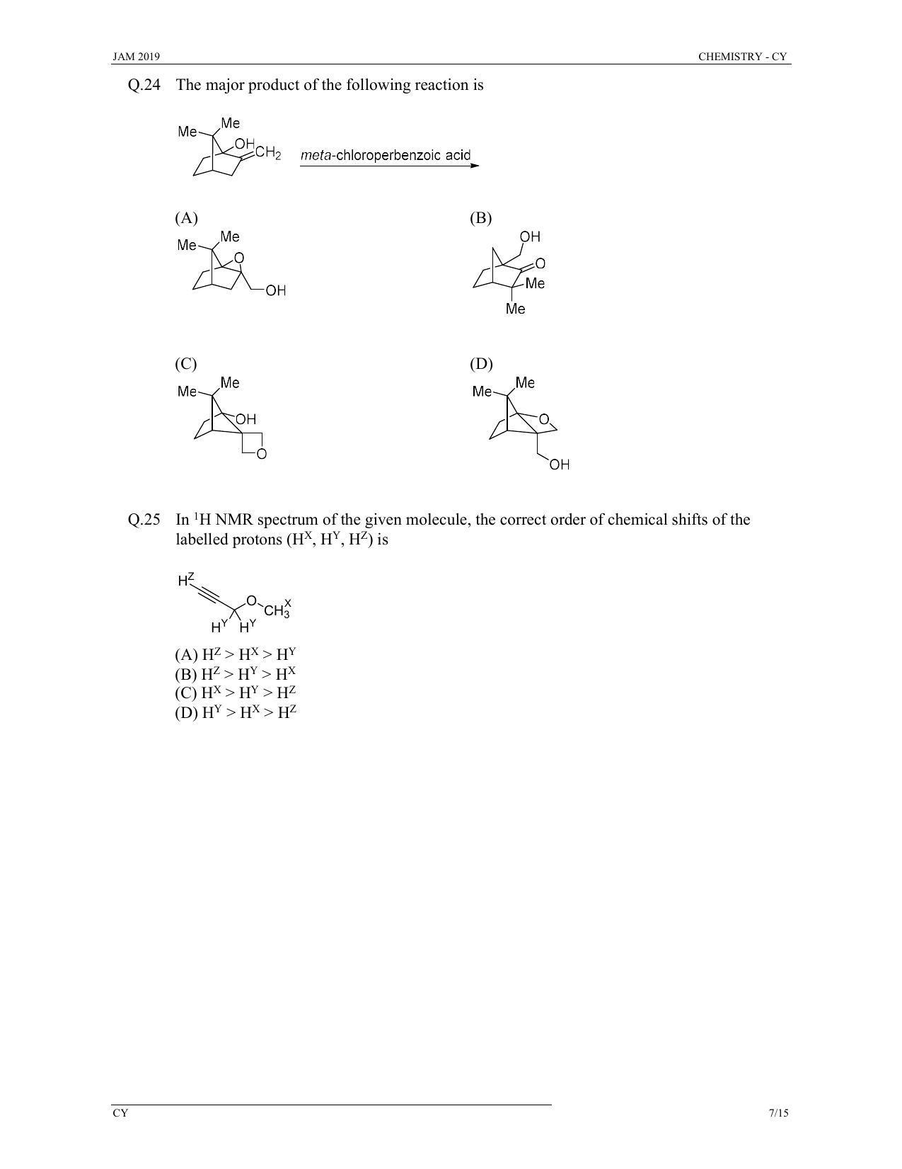 JAM 2019: CY Question Paper - Page 7