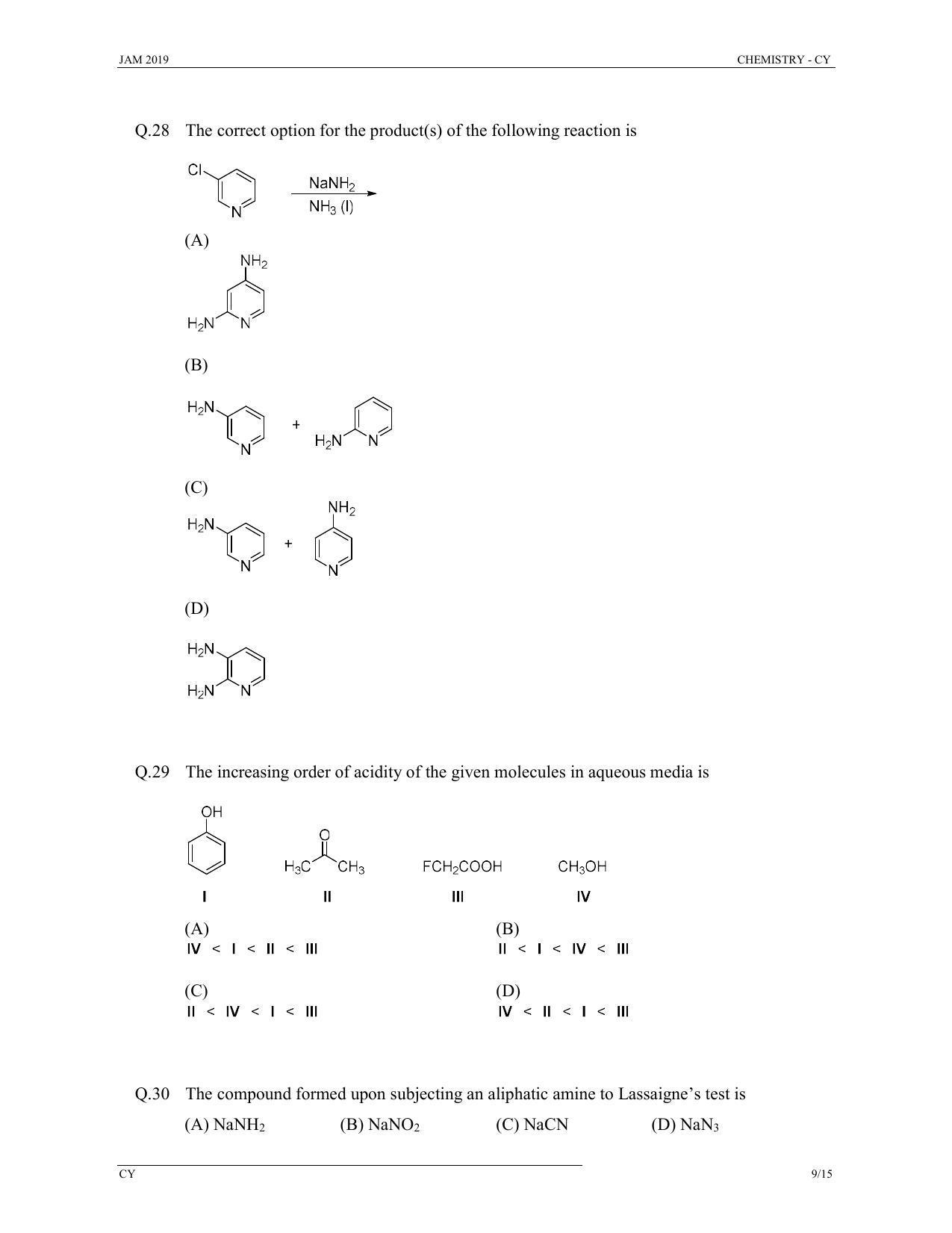 JAM 2019: CY Question Paper - Page 9