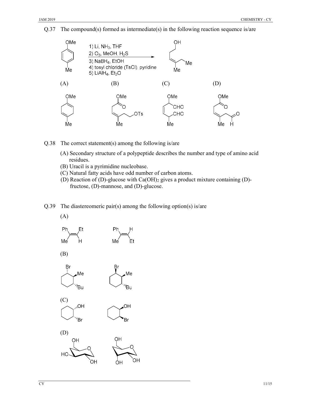 JAM 2019: CY Question Paper - Page 11