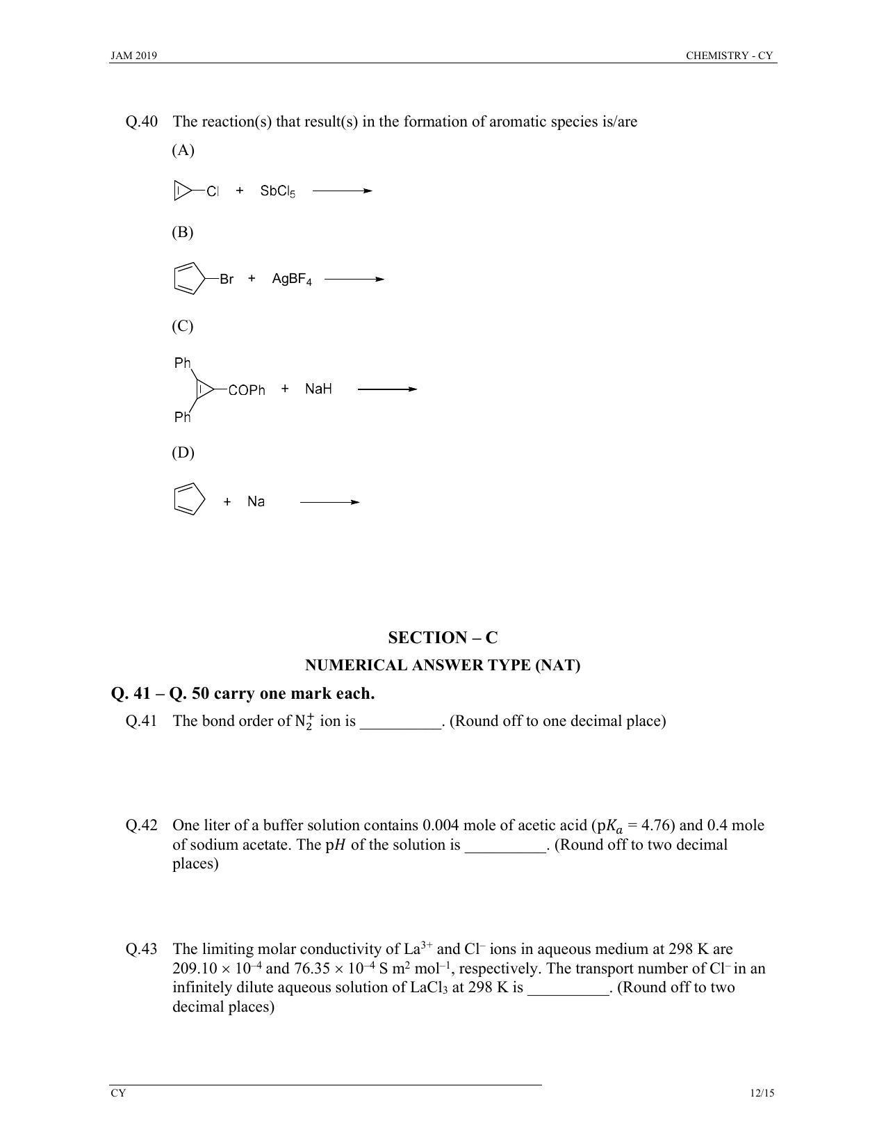 JAM 2019: CY Question Paper - Page 12