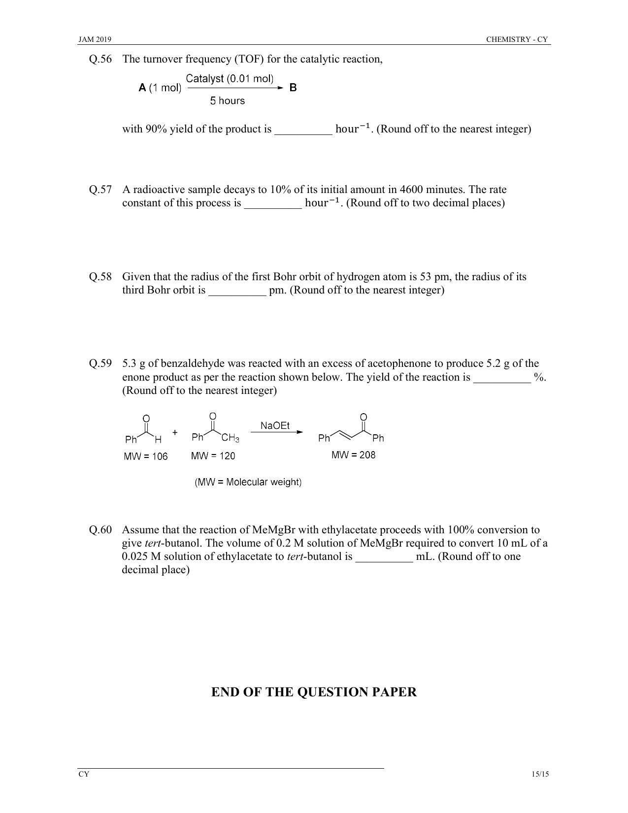 JAM 2019: CY Question Paper - Page 15