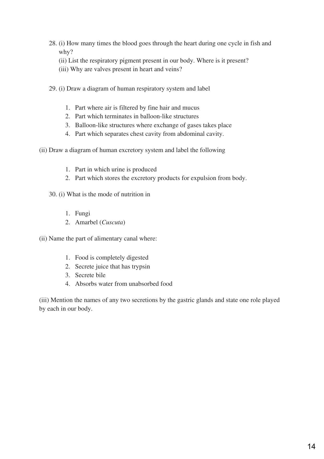 JKBOSE Class 10 LIFE PROCESSES Question Bank - Page 14