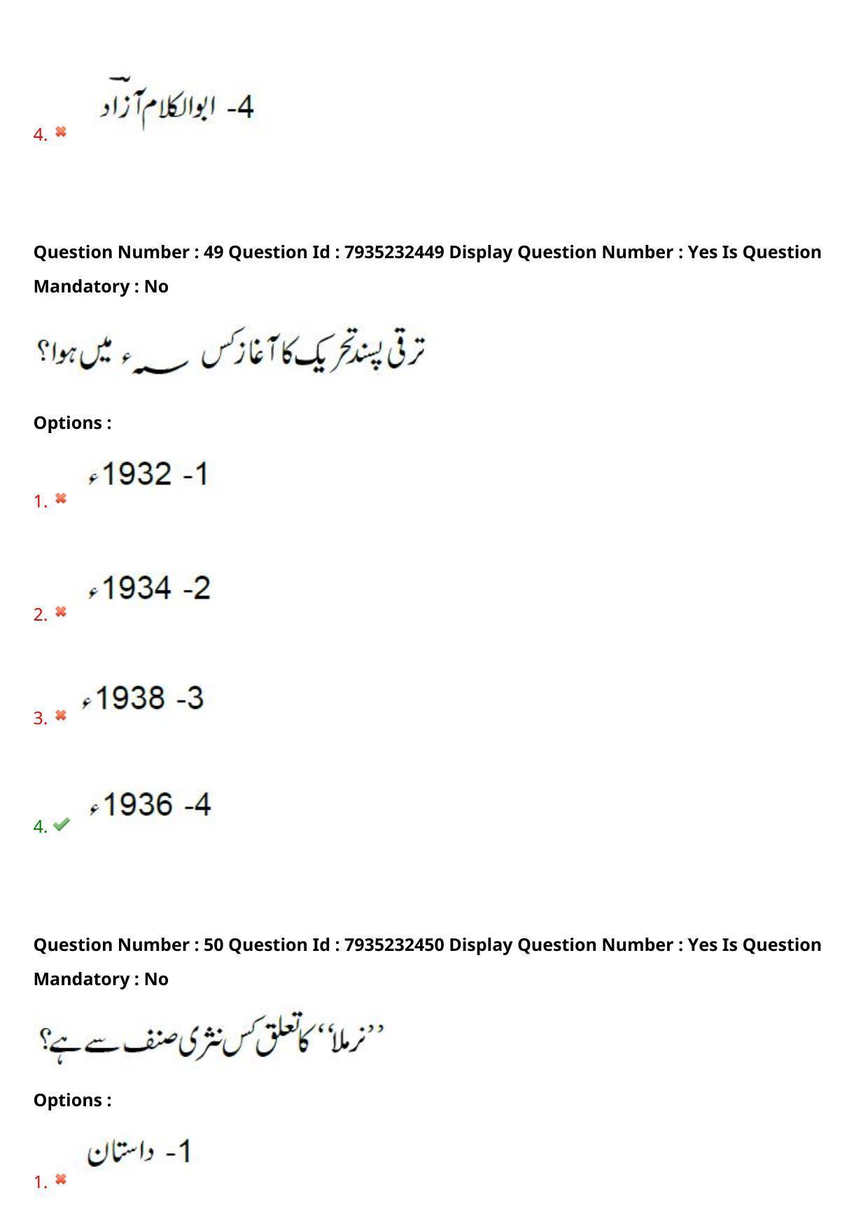 AP PGCET 2021 Urdu Question Paper with Answer Key - Page 32