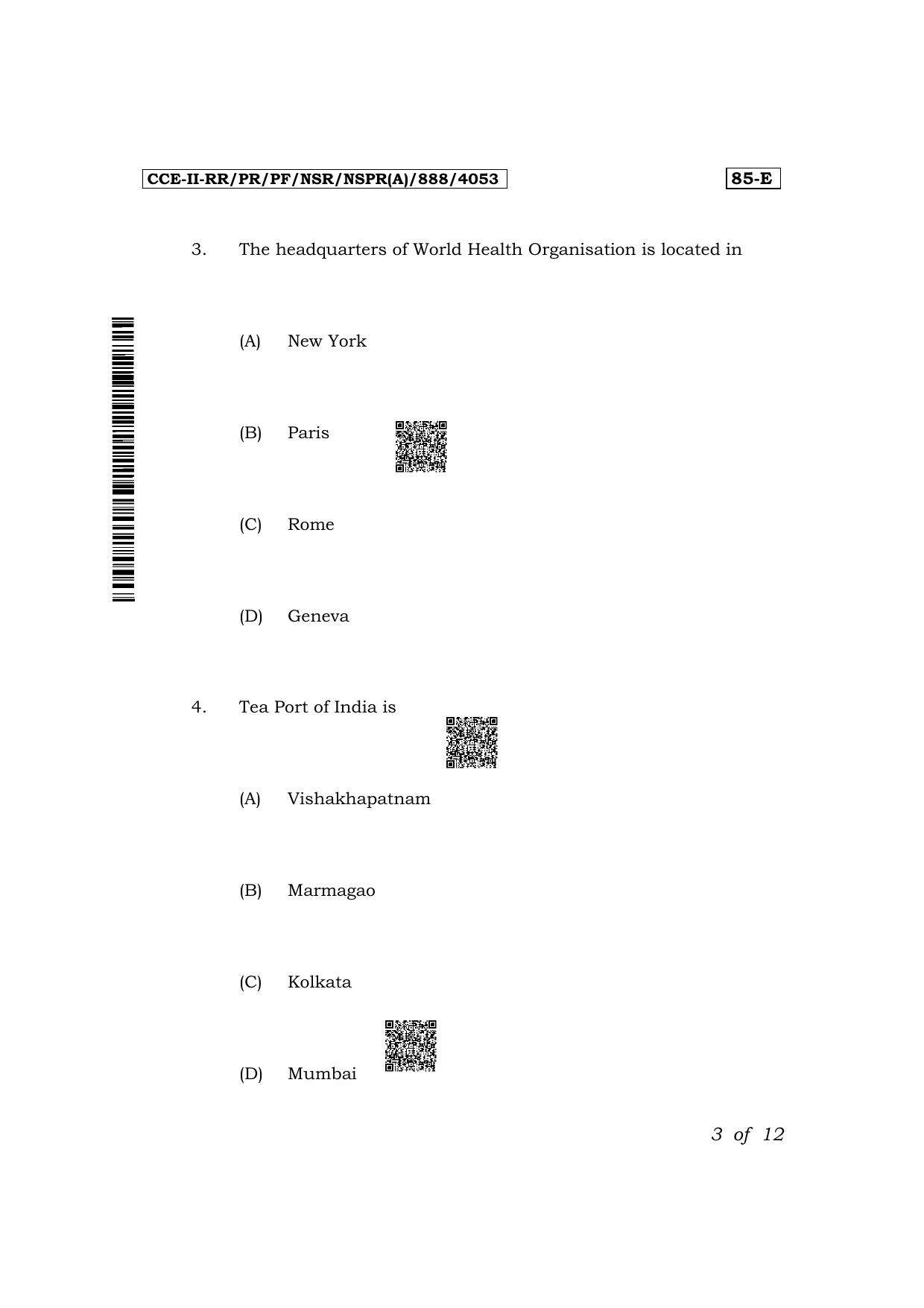 Karnataka SSLC Social Science (English Medium) Exam 2 Question Paper 2024 (A Version) - Page 3