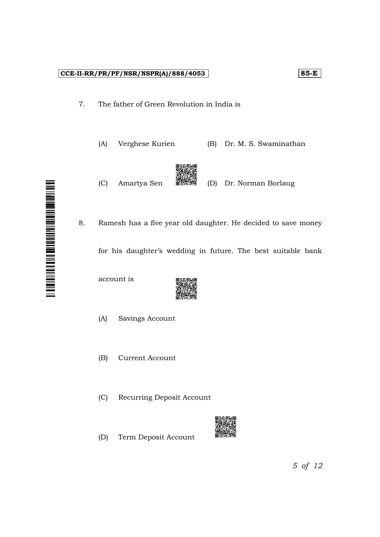 Karnataka SSLC Social Science (English Medium) Exam 2 Question Paper 2024 (A Version) - Page 5