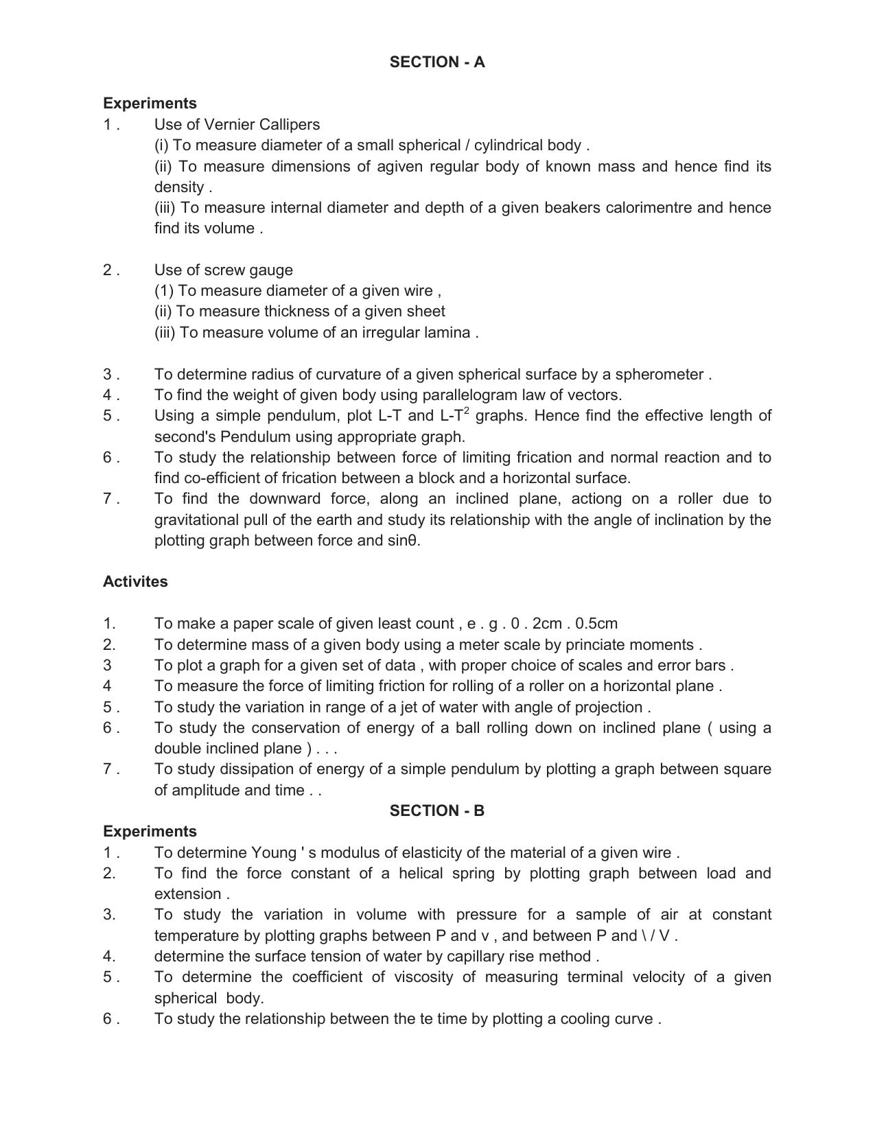 HP Board Class 11th Syllabus for Physics - Page 4