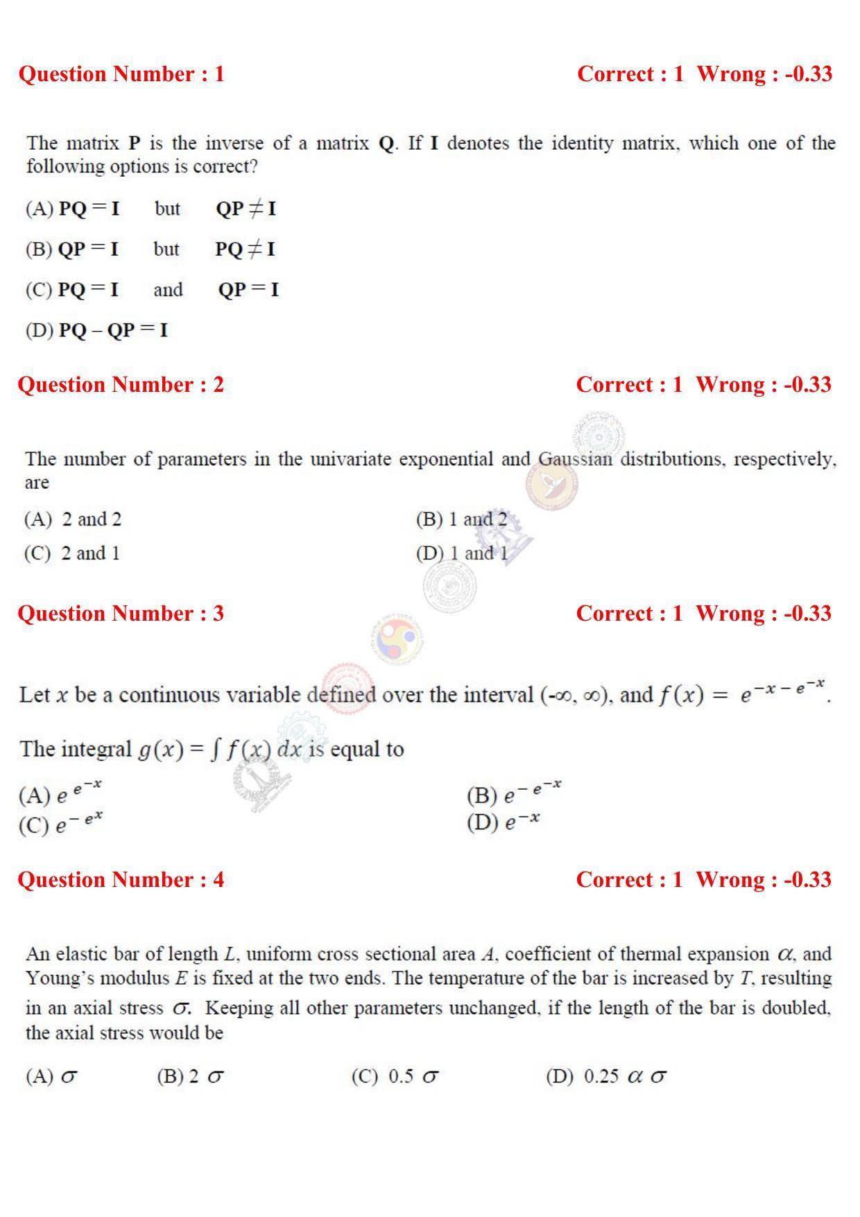 GATE 2017 Civil Engineering (CE) Question Paper with Answer Key - Page 3