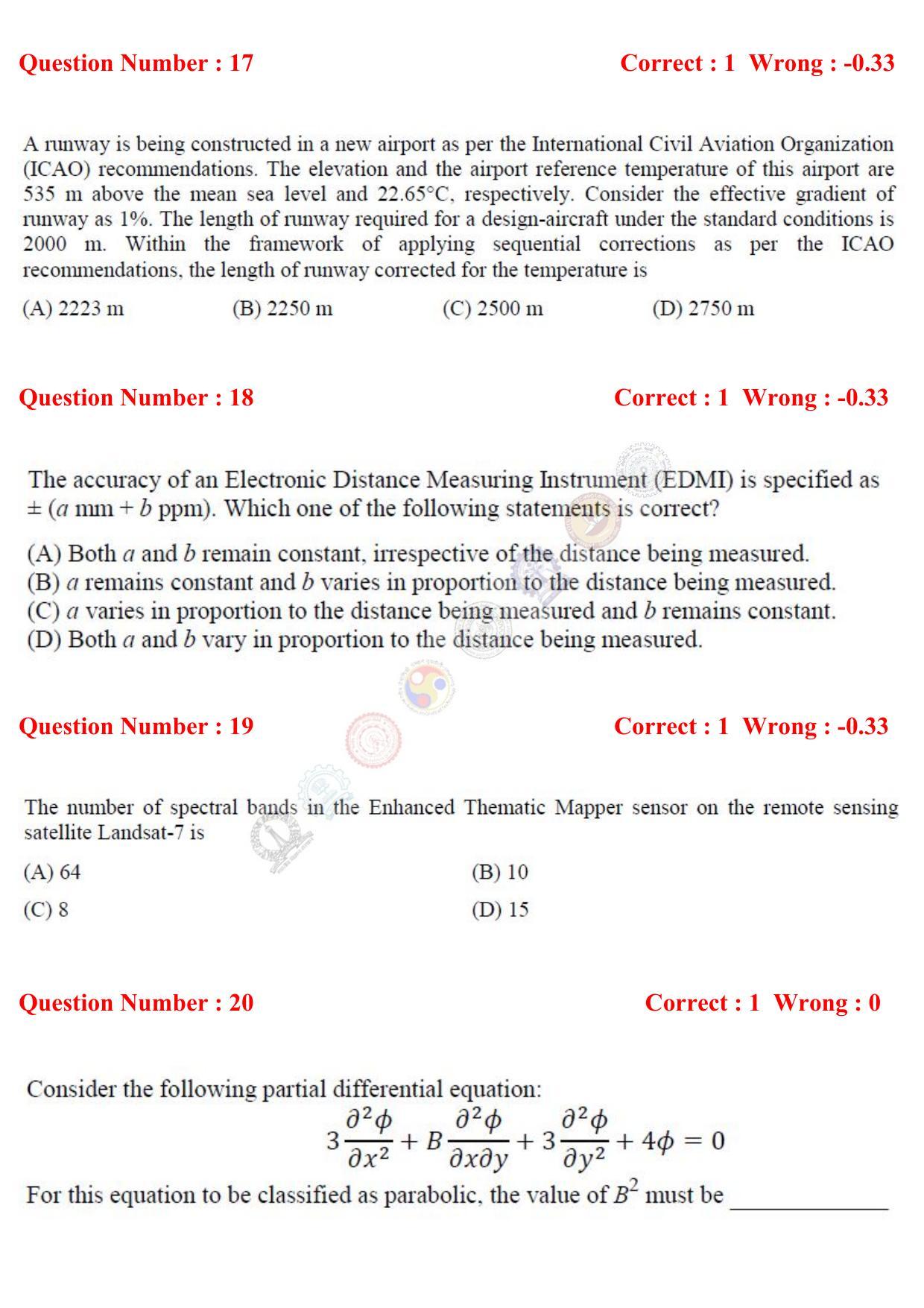 GATE 2017 Civil Engineering (CE) Question Paper with Answer Key - Page 7