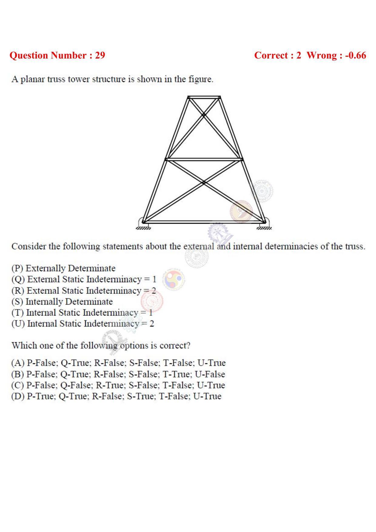GATE 2017 Civil Engineering (CE) Question Paper with Answer Key - Page 11