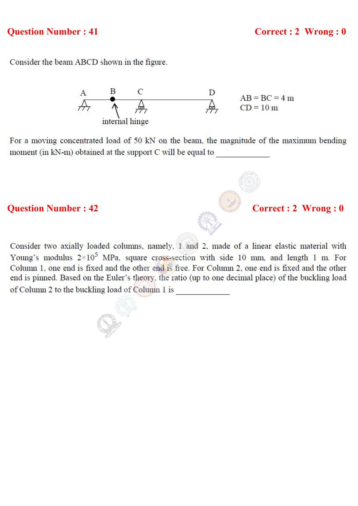 GATE 2017 Civil Engineering (CE) Question Paper with Answer Key - Page 16