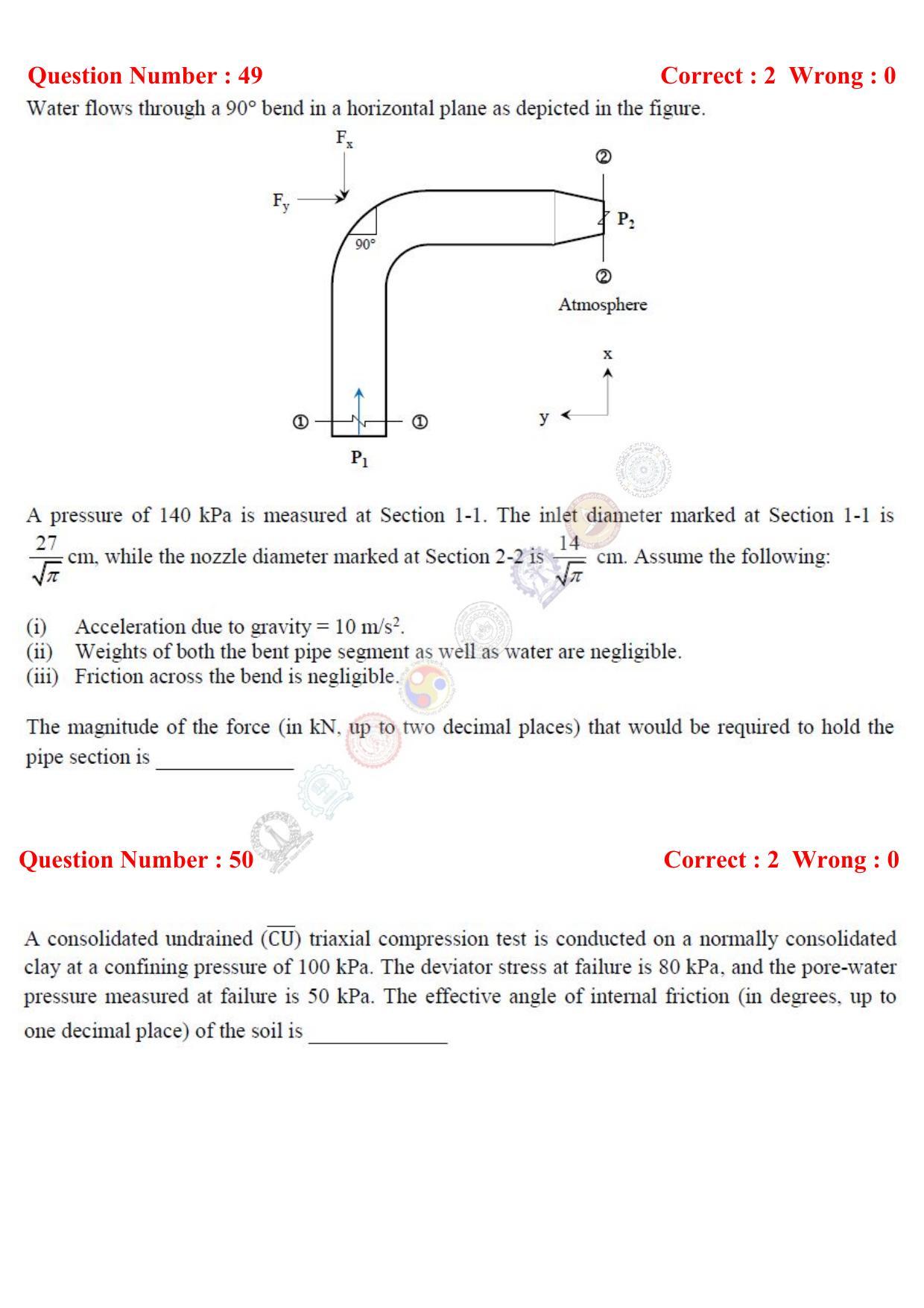 GATE 2017 Civil Engineering (CE) Question Paper with Answer Key - Page 20
