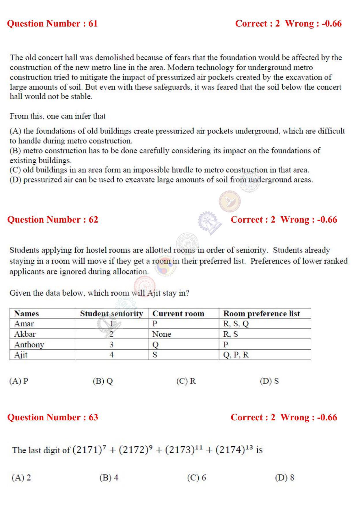 GATE 2017 Civil Engineering (CE) Question Paper with Answer Key - Page 24
