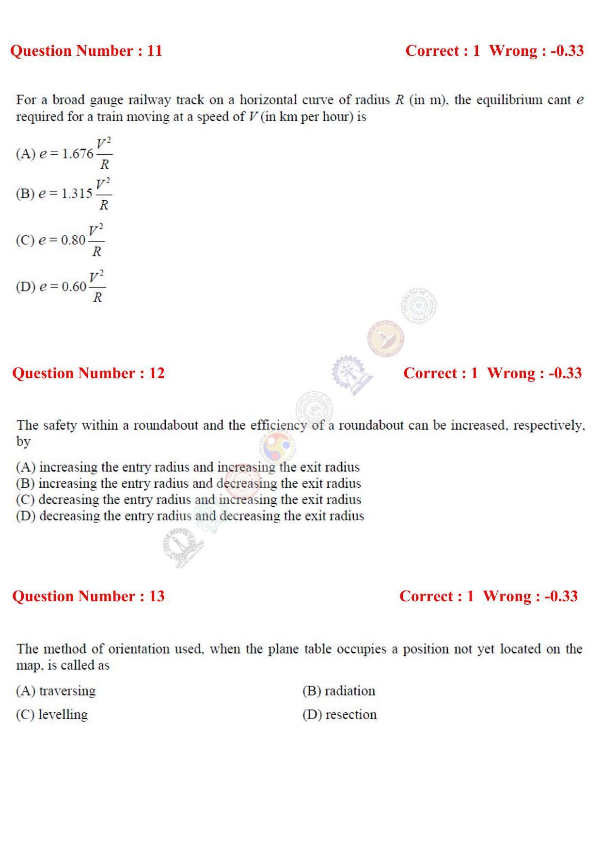 GATE 2017 Civil Engineering (CE) Question Paper with Answer Key - Page 33
