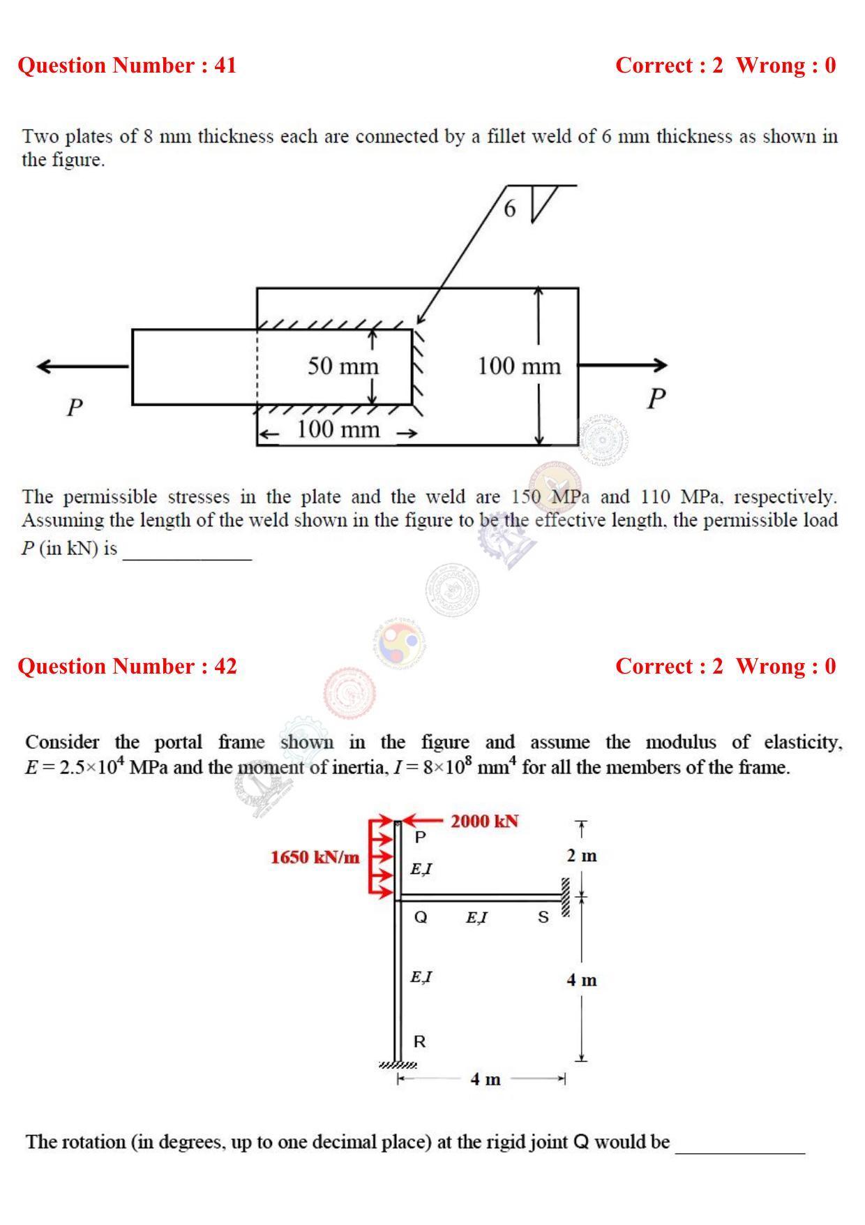 GATE 2017 Civil Engineering (CE) Question Paper with Answer Key - Page 44