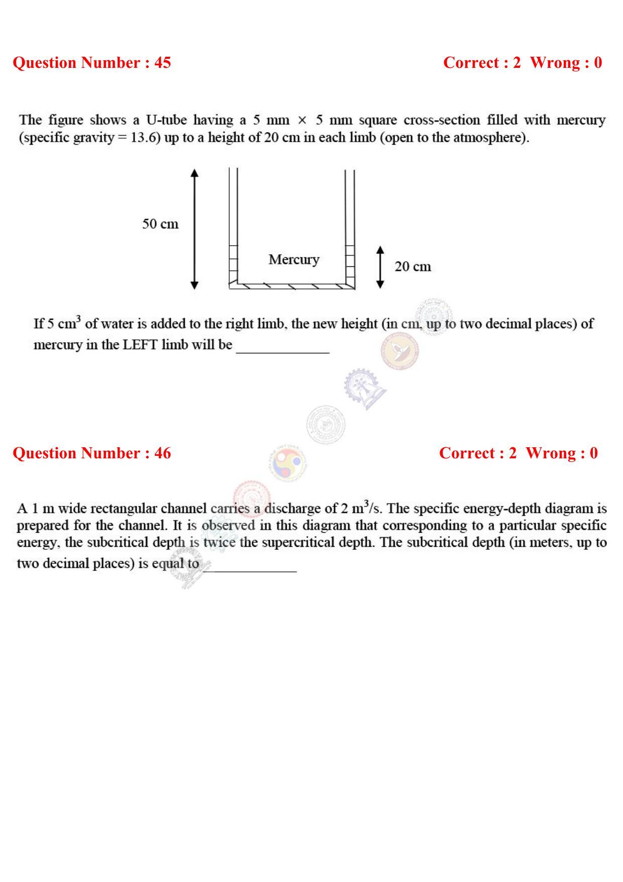 GATE 2017 Civil Engineering (CE) Question Paper with Answer Key - Page 46