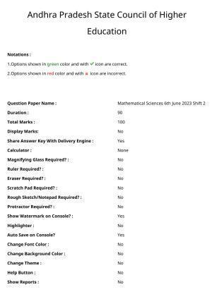 AP PGCET 2023 Mathematical Sciences Paper with Answer Key