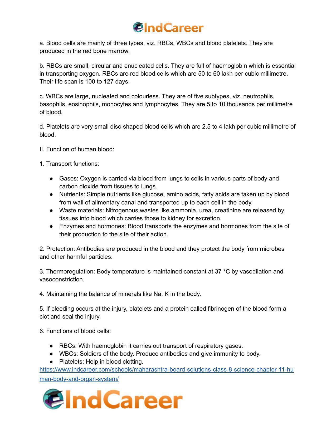 Maharashtra Board Solutions Class 8-Science: Chapter 11- Human Body and Organ System - Page 9
